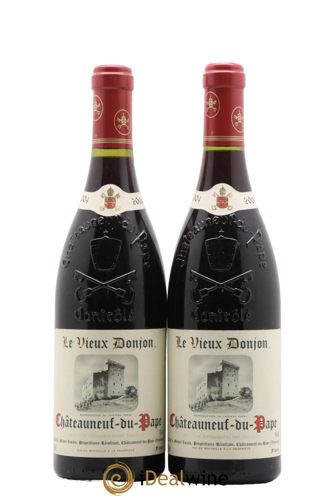 Châteauneuf-du-Pape Le Vieux Donjon Michel Lucien 2004 - Lot de 2 bouteilles - 0