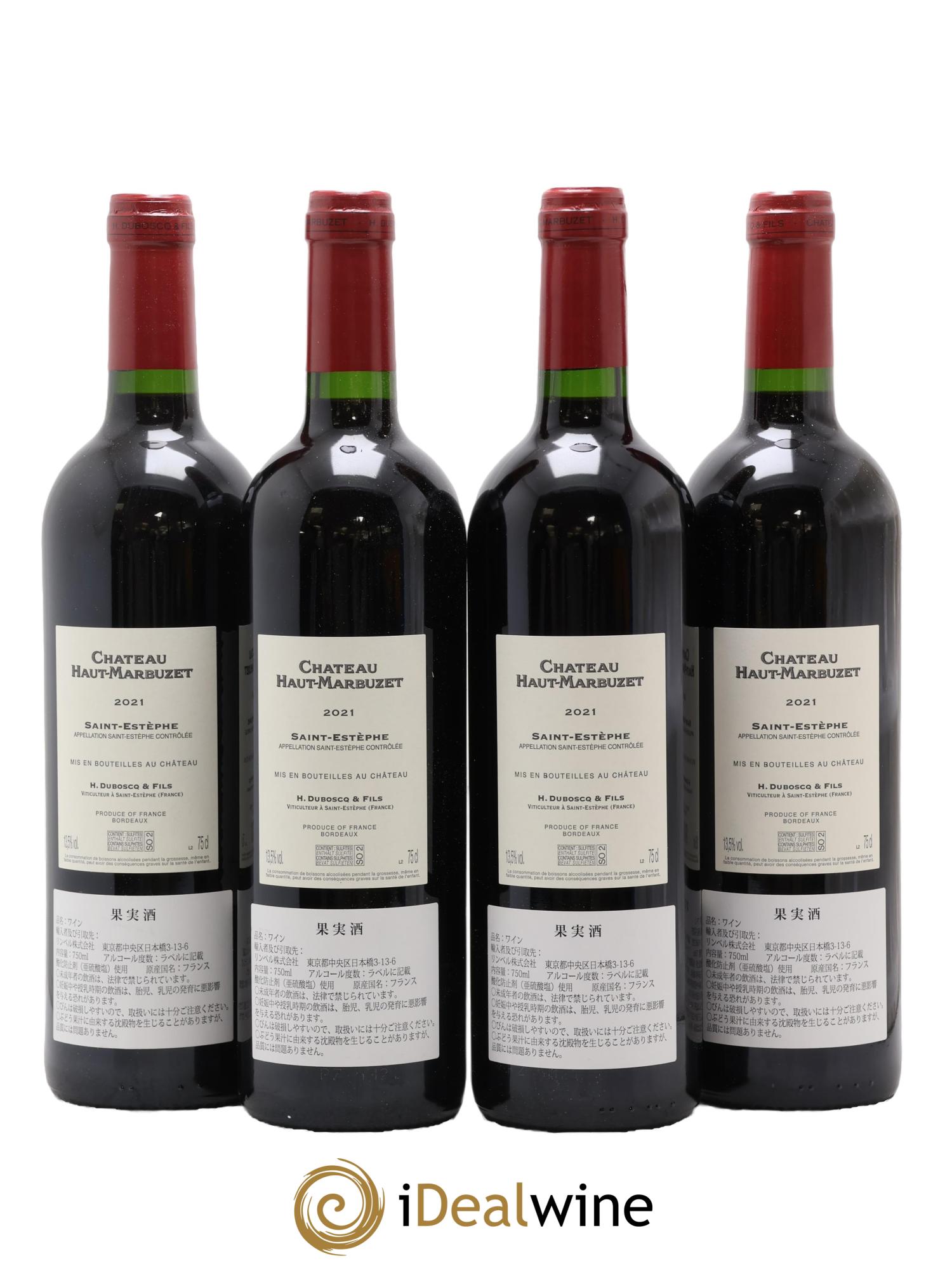 Château Haut Marbuzet 2021 - Lotto di 4 bottiglie - 1