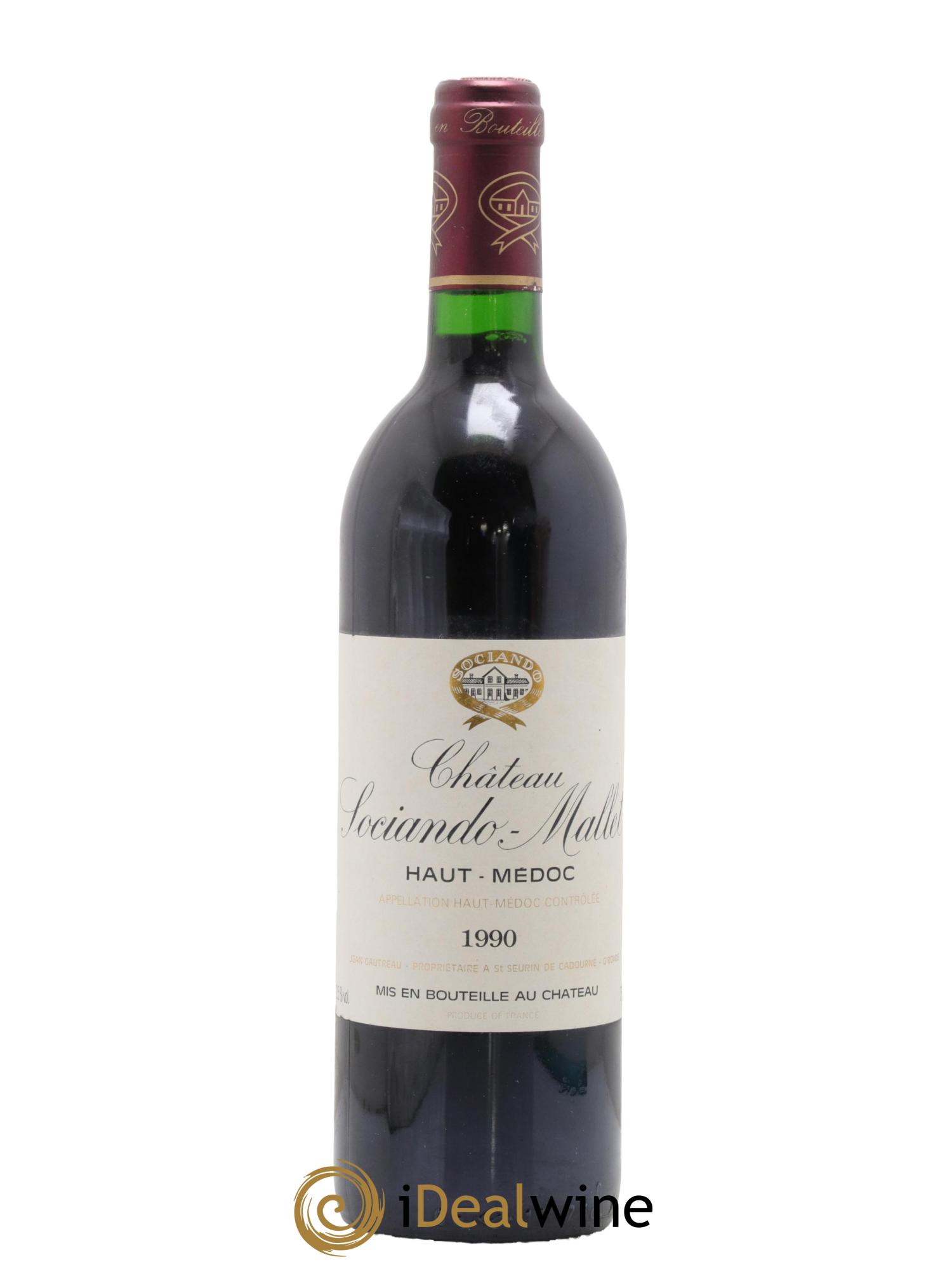 Château Sociando Mallet 1990 - Lotto di 1 bottiglia - 0