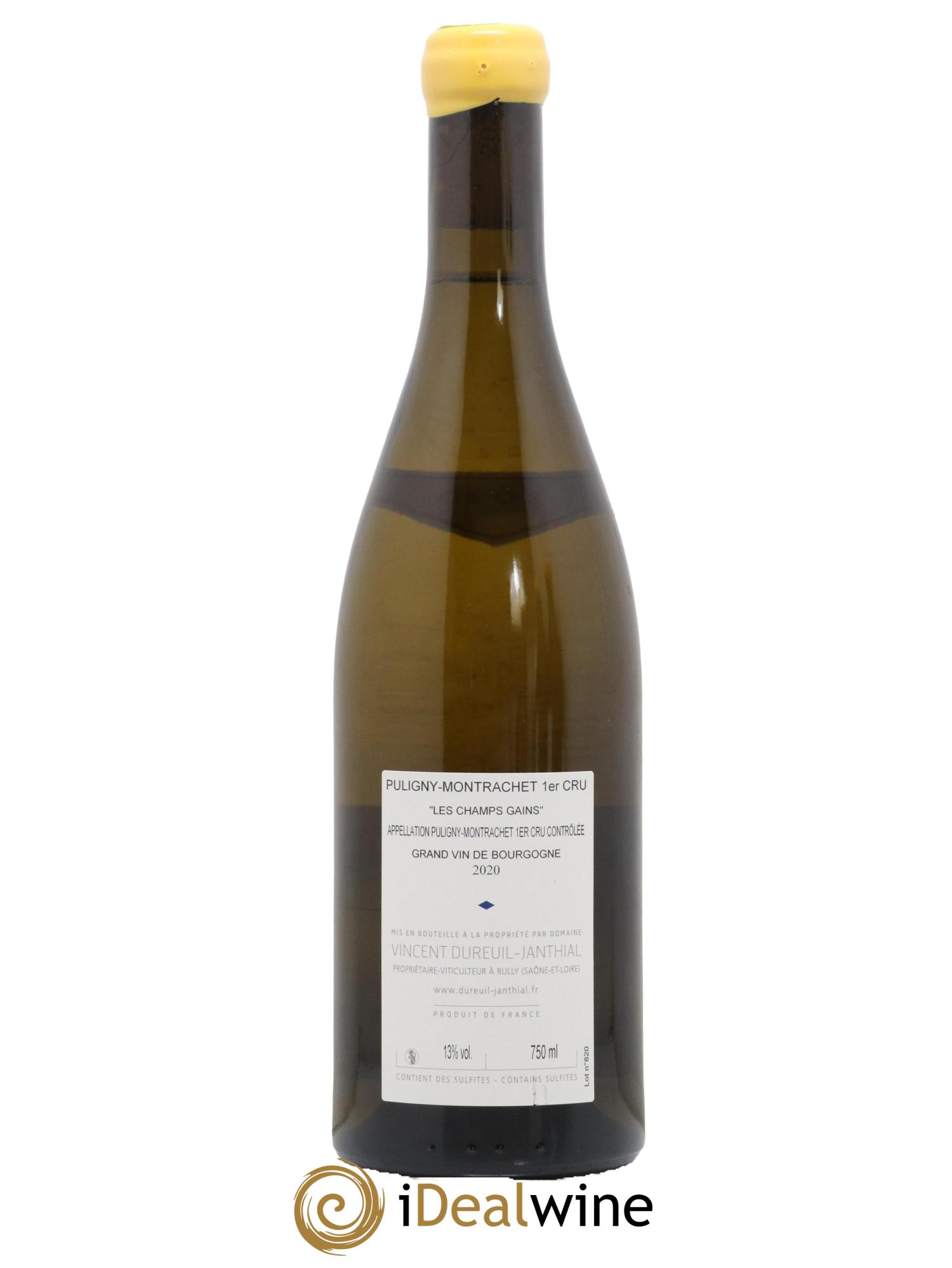 Puligny-Montrachet 1er Cru Les Champs Gains Vincent Dureuil-Janthial 2020 - Lot de 1 bouteille - 1
