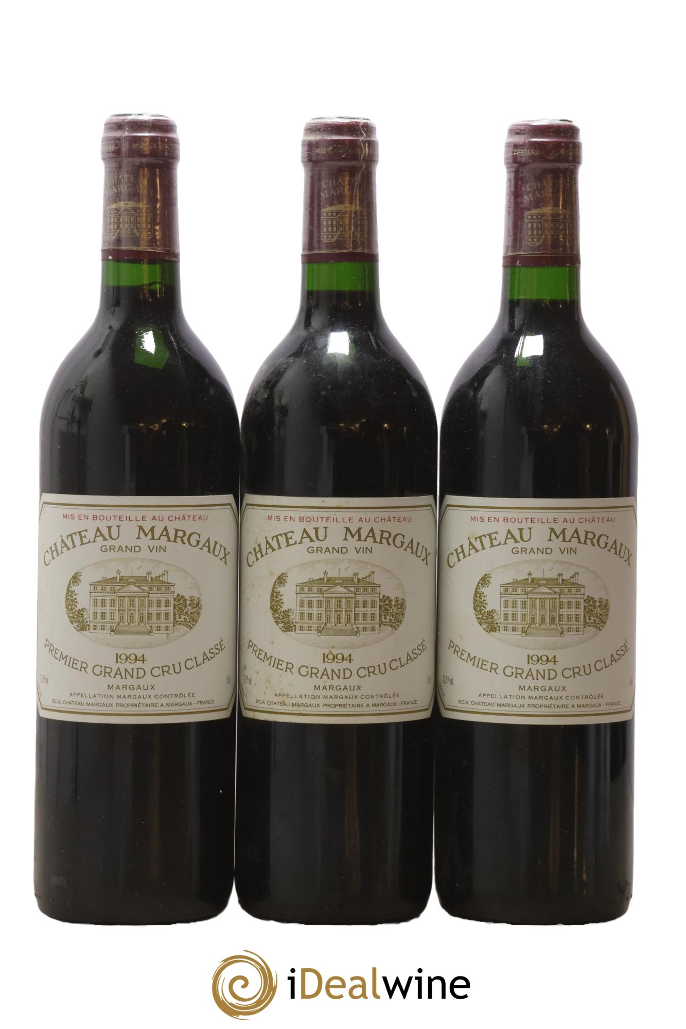 Château Margaux 1er Grand Cru Classé 1994 - Posten von 3 Flaschen - 0