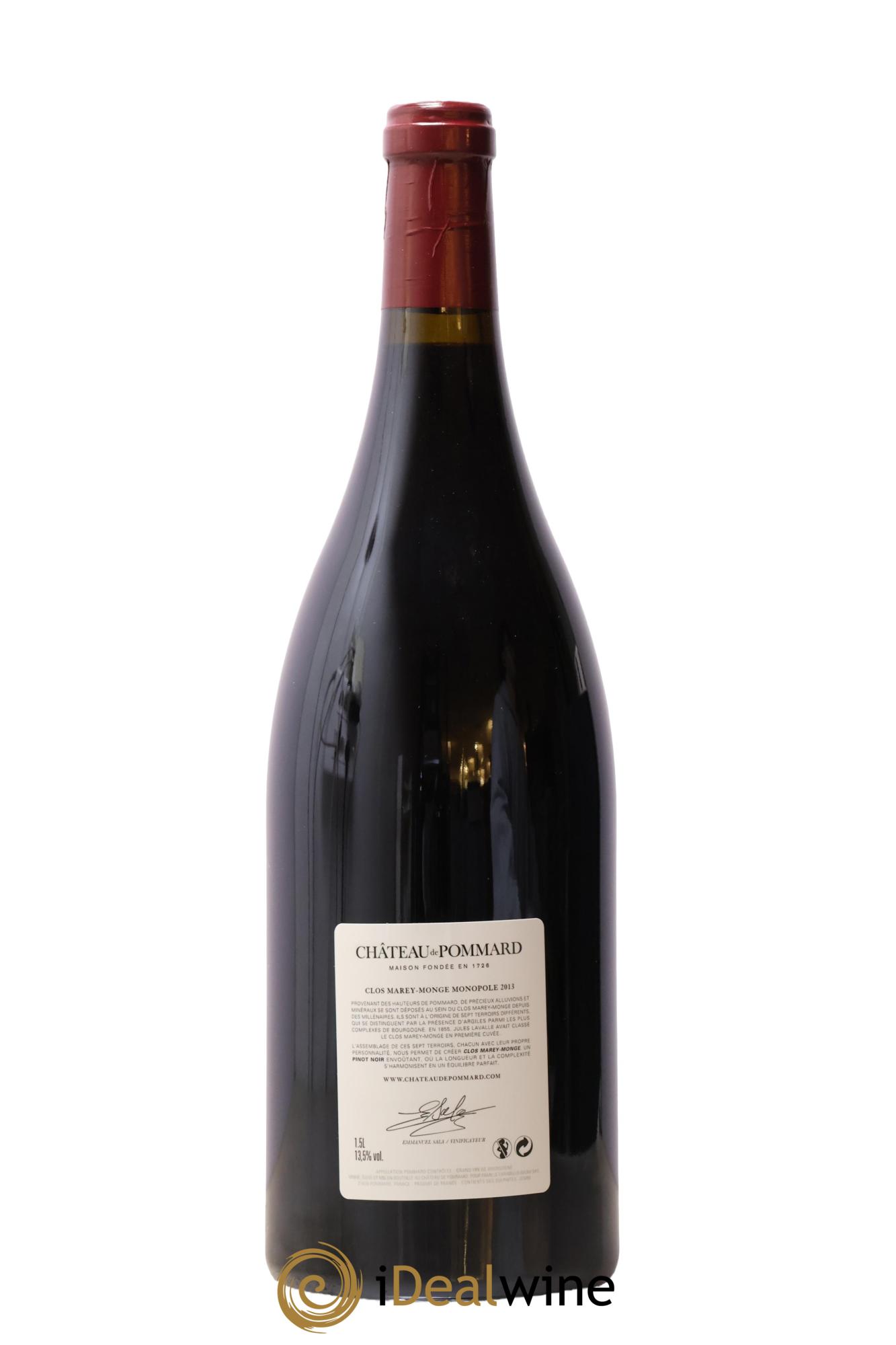Pommard Clos Marey-Monge Monopole Château de Pommard 2013 - Posten von 1 Magnum - 1