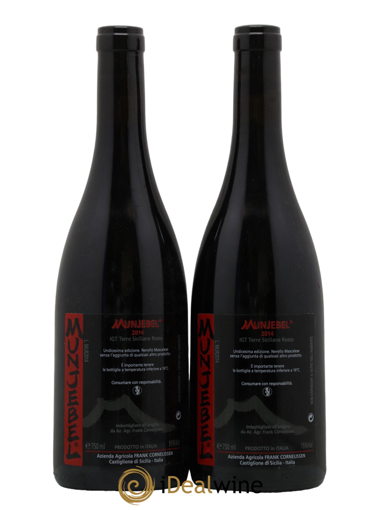 Etna Rosso Munjebel Frank Cornelissen 2014 - Lot de 2 bouteilles - 0