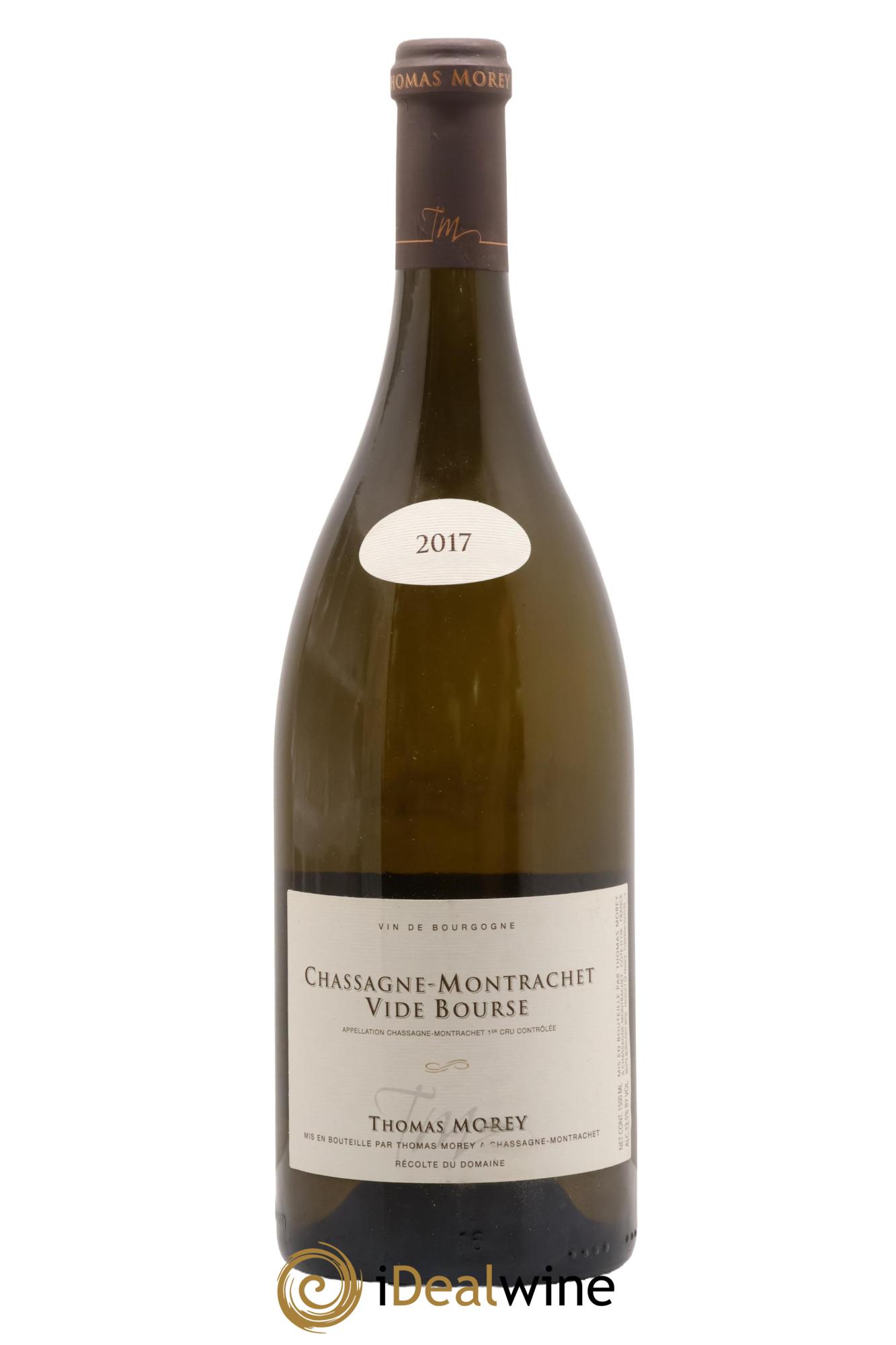 Chassagne-Montrachet 1er Cru Vide Bourse Thomas Morey 2017 - Lot de 1 magnum - 0