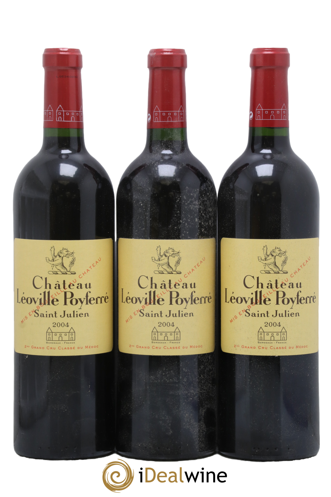 Château Léoville Poyferré 2ème Grand Cru Classé 2004 - Lot de 3 bouteilles - 0