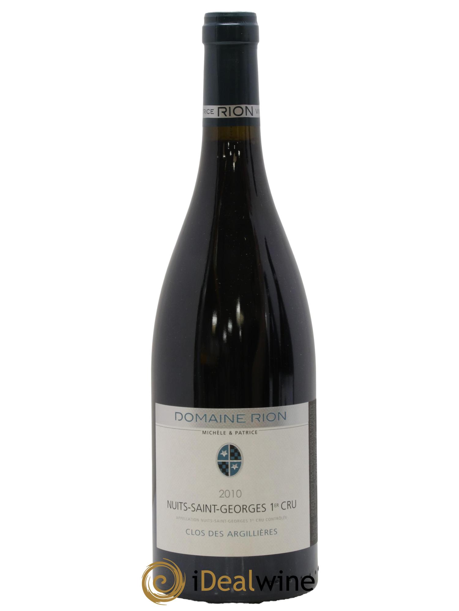 Nuits-Saint-Georges 1er Cru Clos Des Argillières Patrice Rion (Domaine) 2010 - Lot of 1 bottle - 0