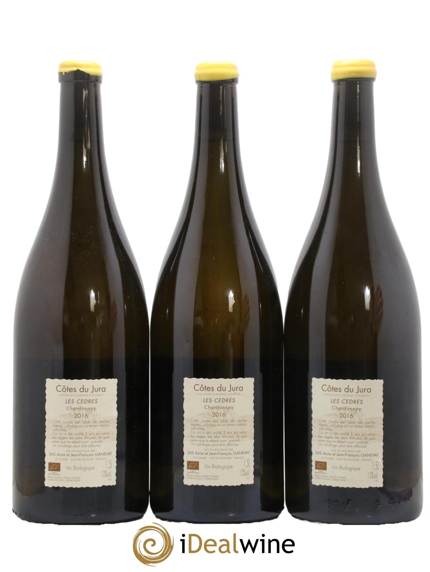 Vin de France (anciennement Côtes du Jura) Les Cèdres Anne et Jean François Ganevat 2016 - Lot of 3 magnums - 1