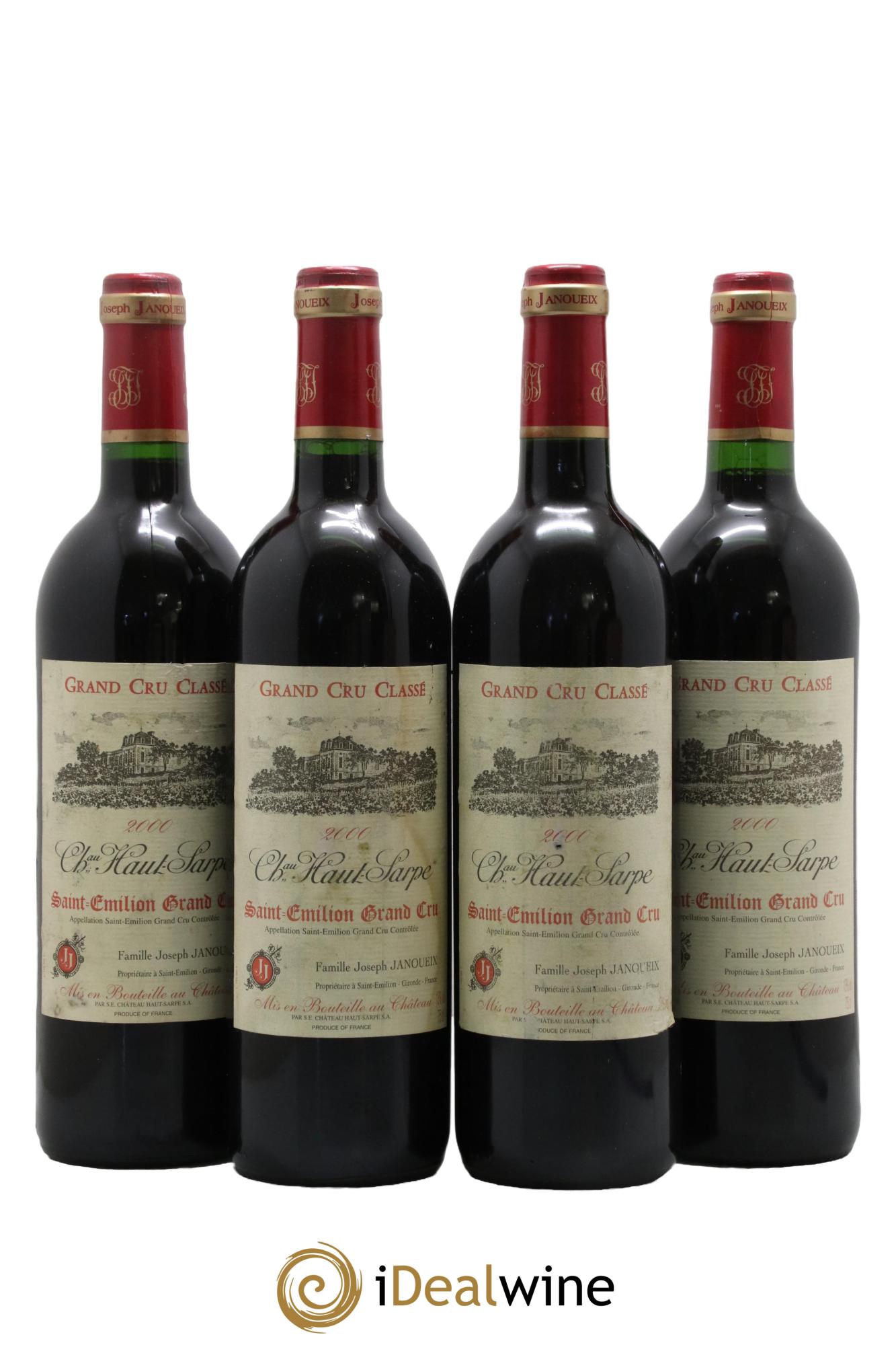 Château Haut Sarpe Grand Cru Classé 2000 - Lot of 4 bottles - 0