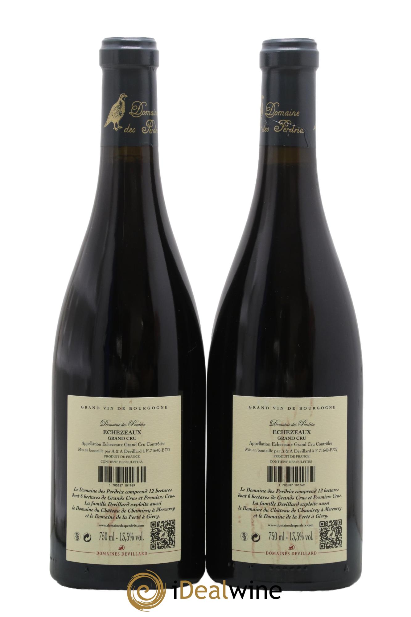 Echezeaux Grand Cru Perdrix (Domaine des) 2012 - Lotto di 2 bottiglie - 1