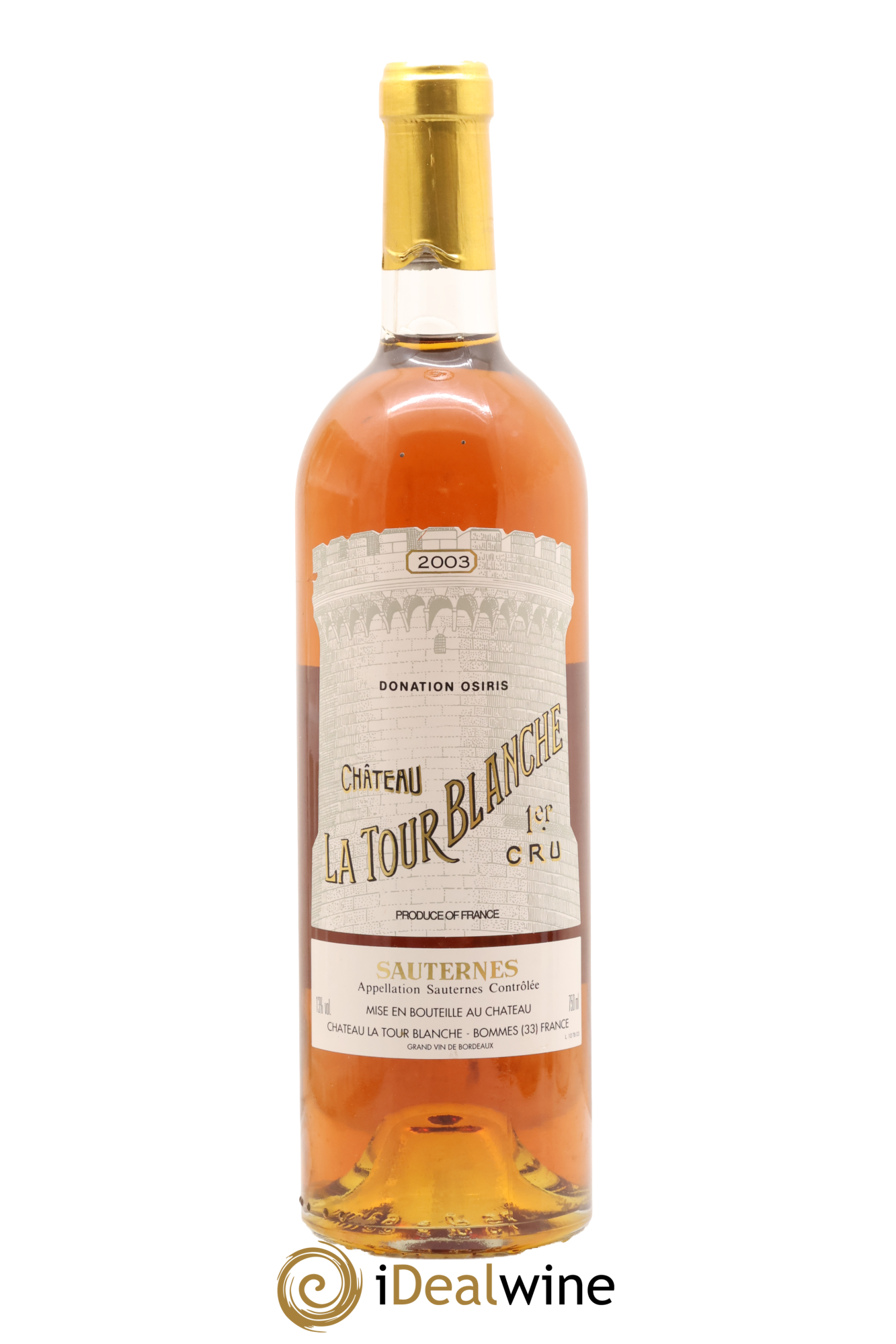 Château la Tour Blanche 1er Grand Cru Classé 2003 - Lot de 1 bouteille - 0