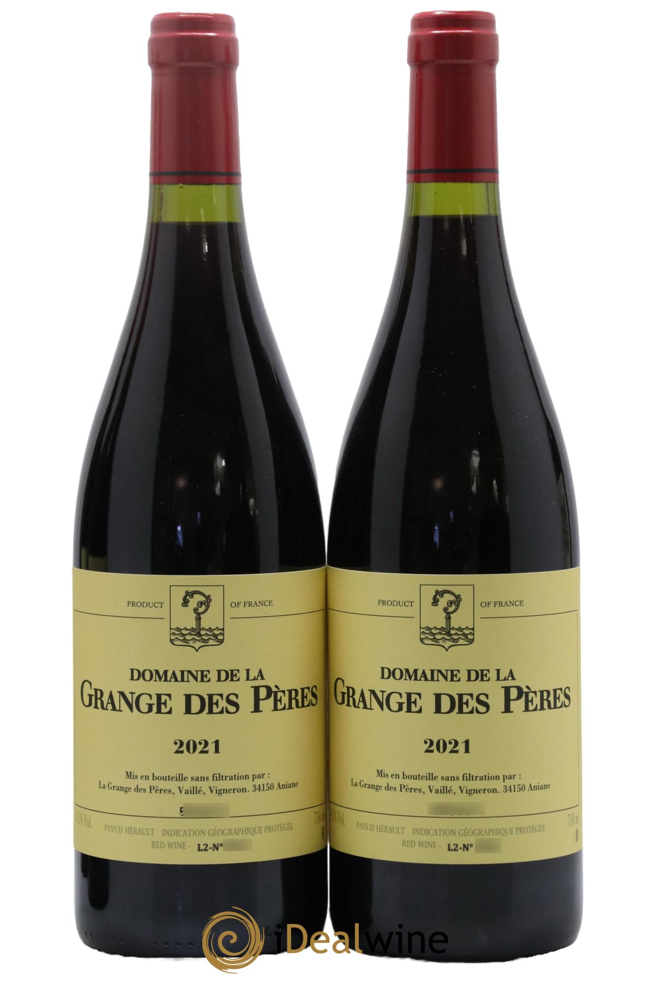 IGP Pays d'Hérault Grange des Pères Laurent Vaillé 2021 - Lot de 2 bouteilles - 0