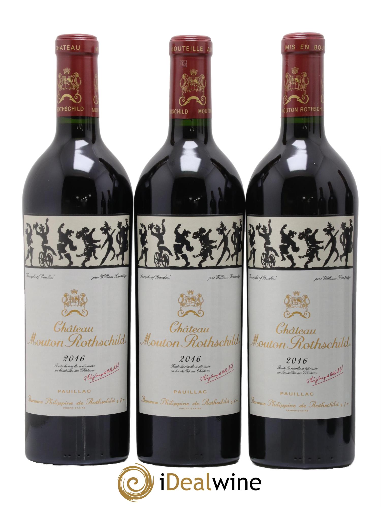 Château Mouton Rothschild 1er Grand Cru Classé 2016 - Lot de 6 bouteilles - 1