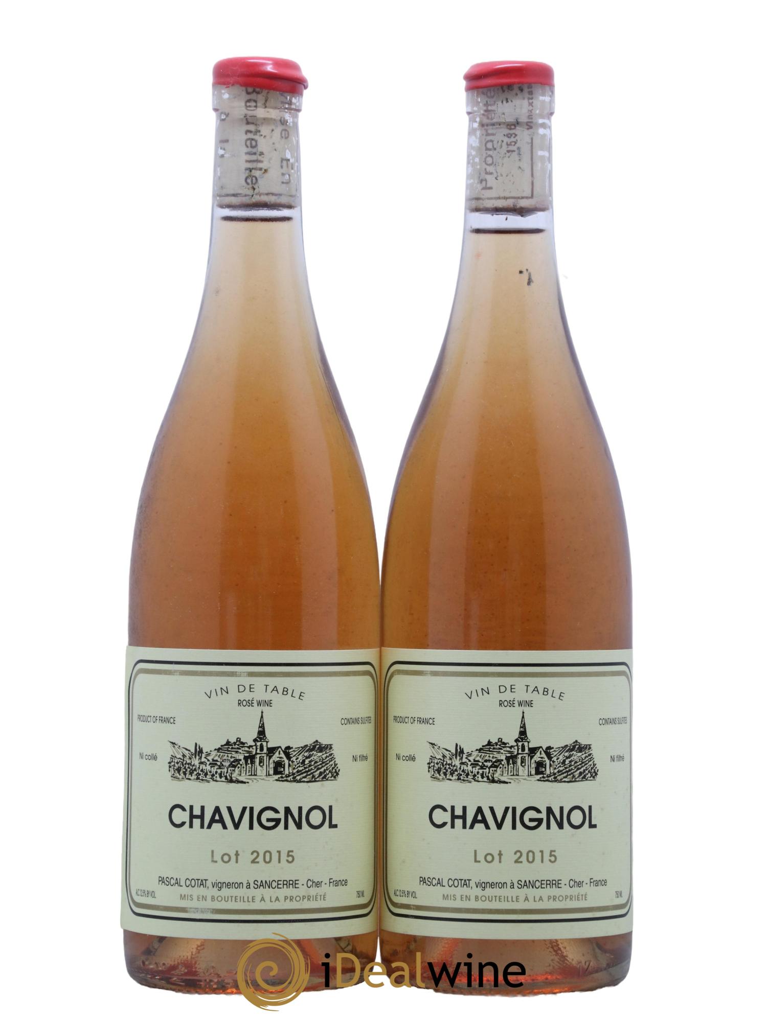 Vin de France Chavignol Pascal Cotat 2015 - Lot de 2 bouteilles - 0