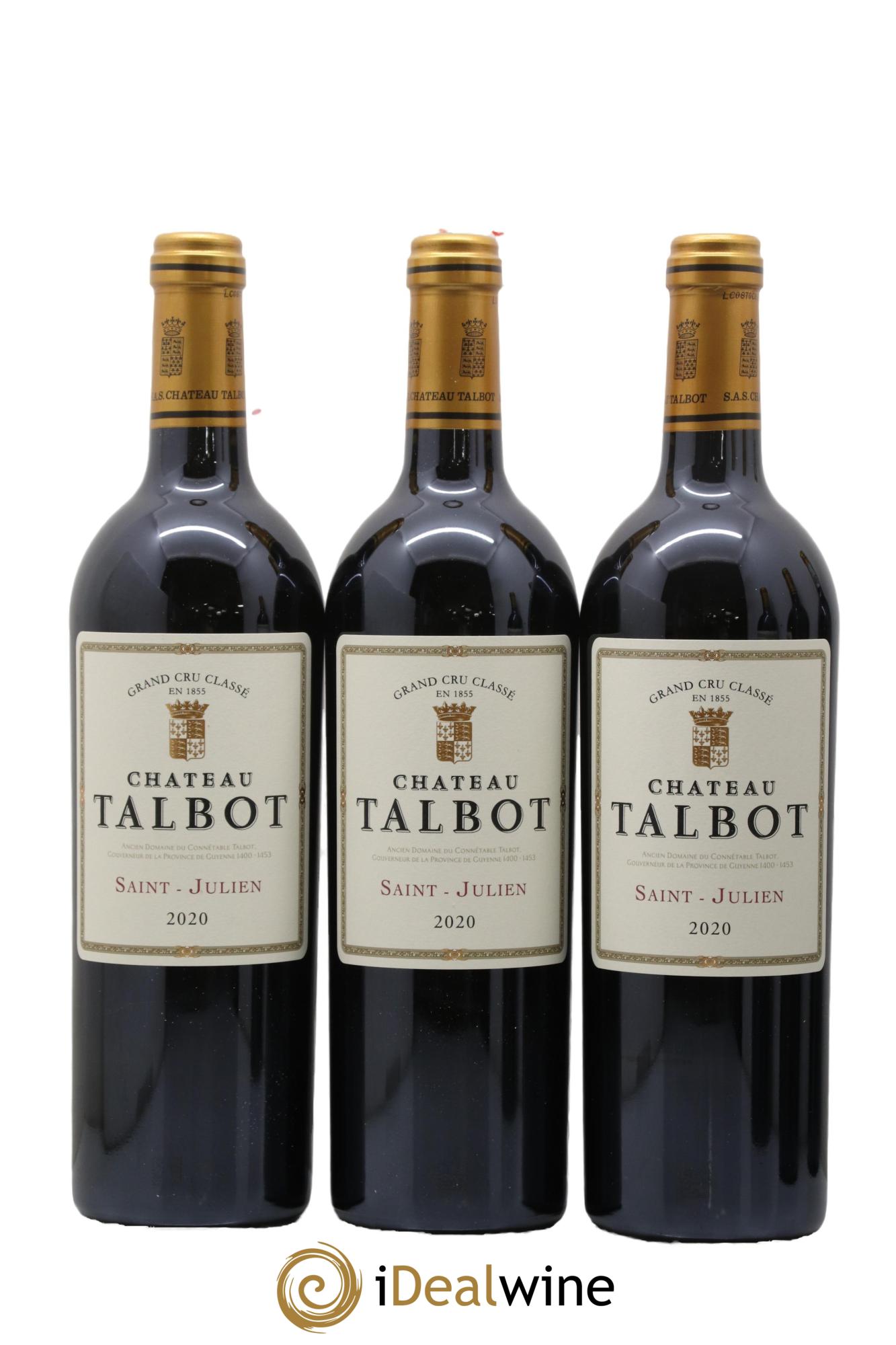 Château Talbot 4ème Grand Cru Classé 2020 - Lot de 6 bouteilles - 1