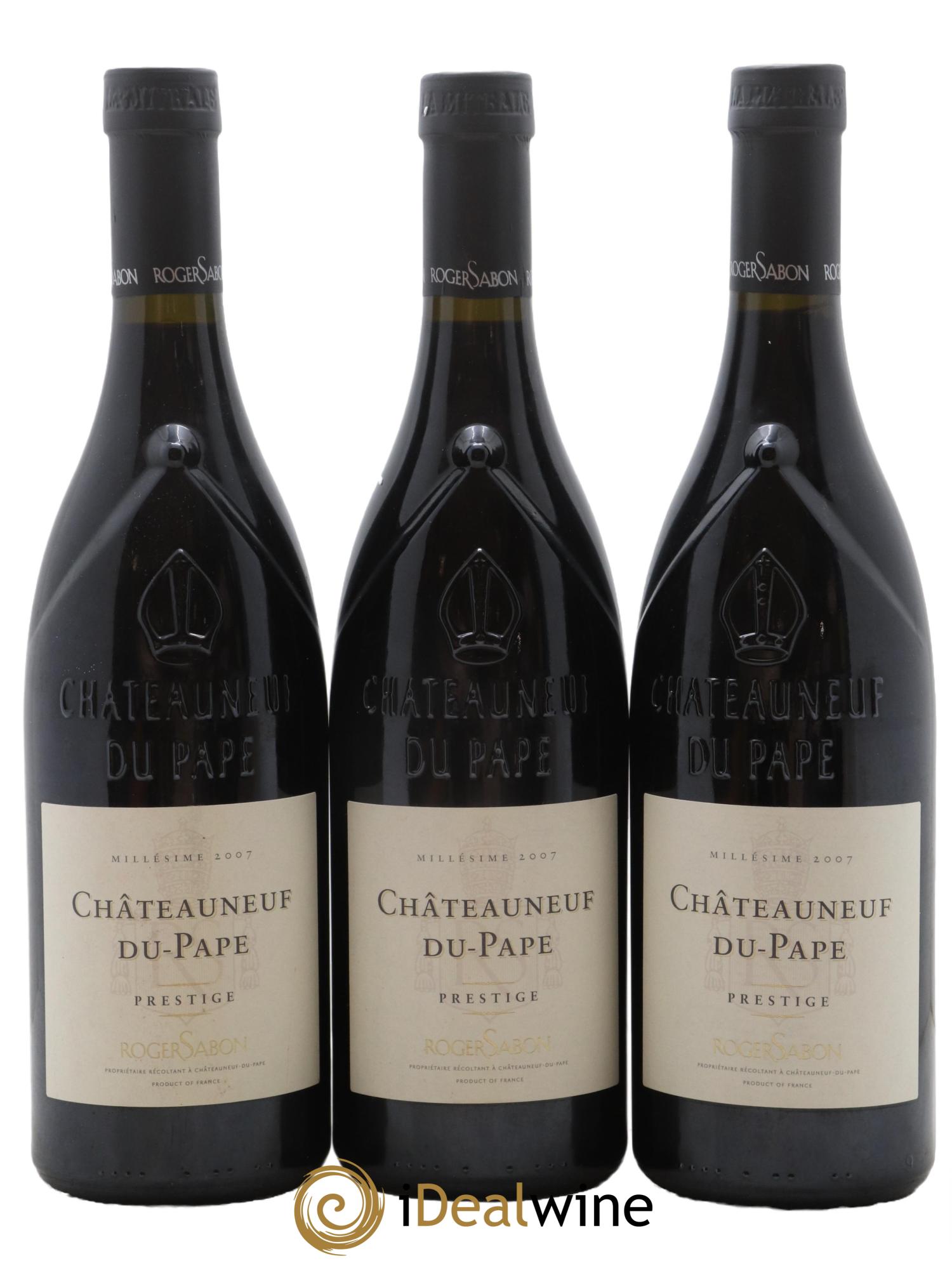 Châteauneuf-du-Pape Cuvée Prestige Roger Sabon (Domaine) 2007 - Lot of 3 bottles - 0
