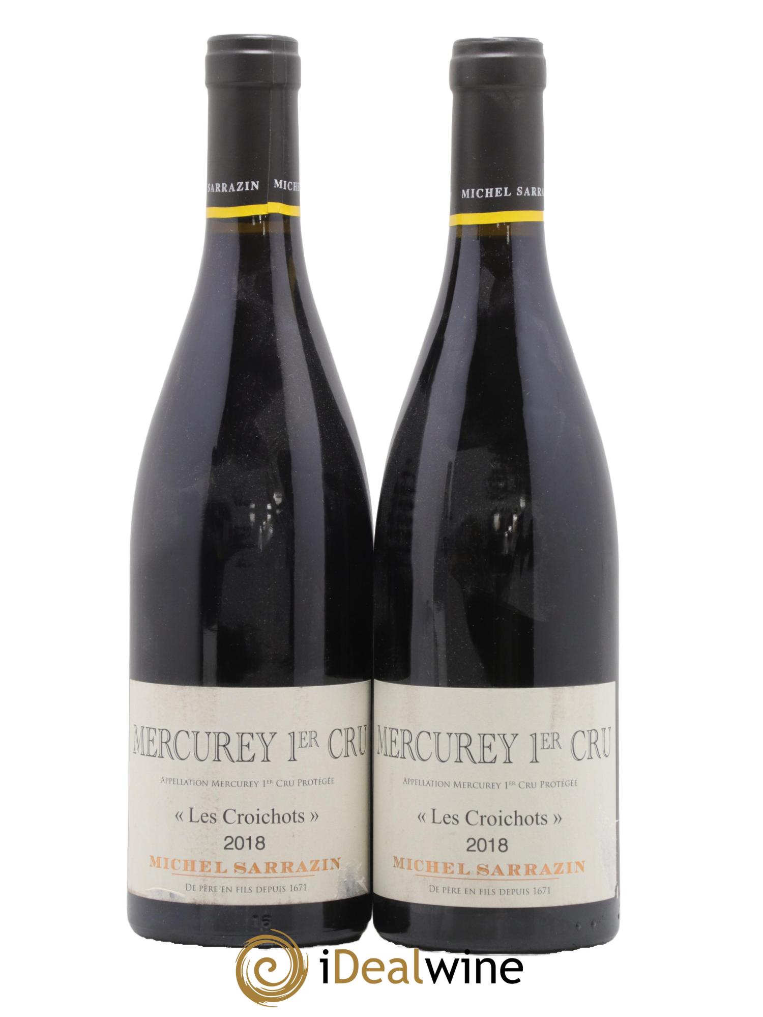 Mercurey 1er Cru Les Croichots Sarrazin 2018 - Lot de 2 bouteilles - 0