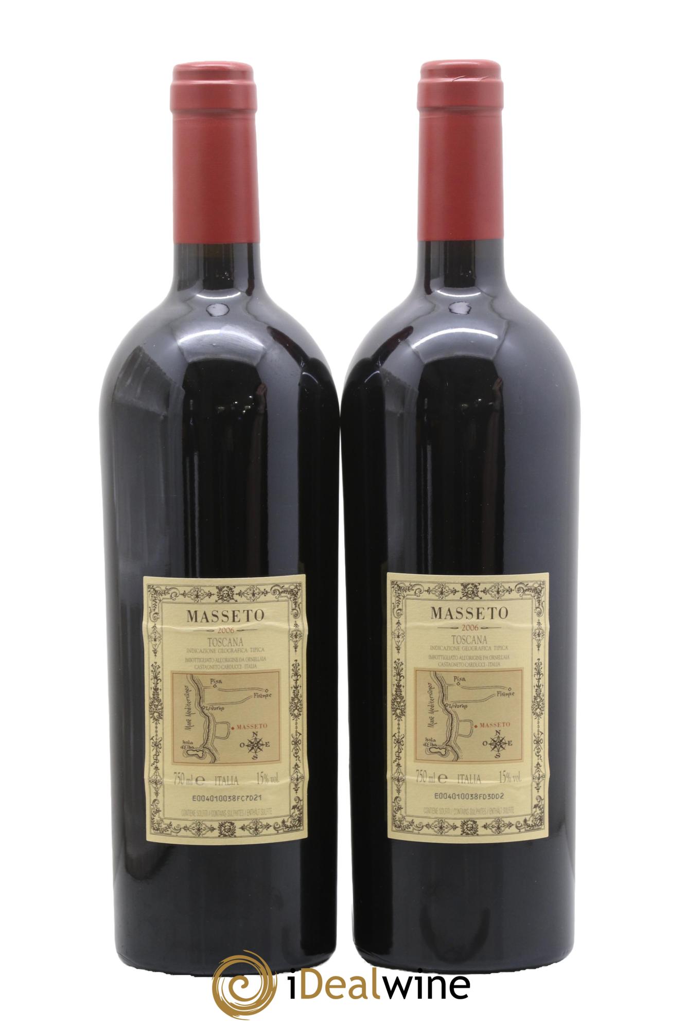 Toscana IGT Tenuta Dell'Ornellaia Masseto Frescobaldi 2006 - Posten von 2 Flaschen - 1