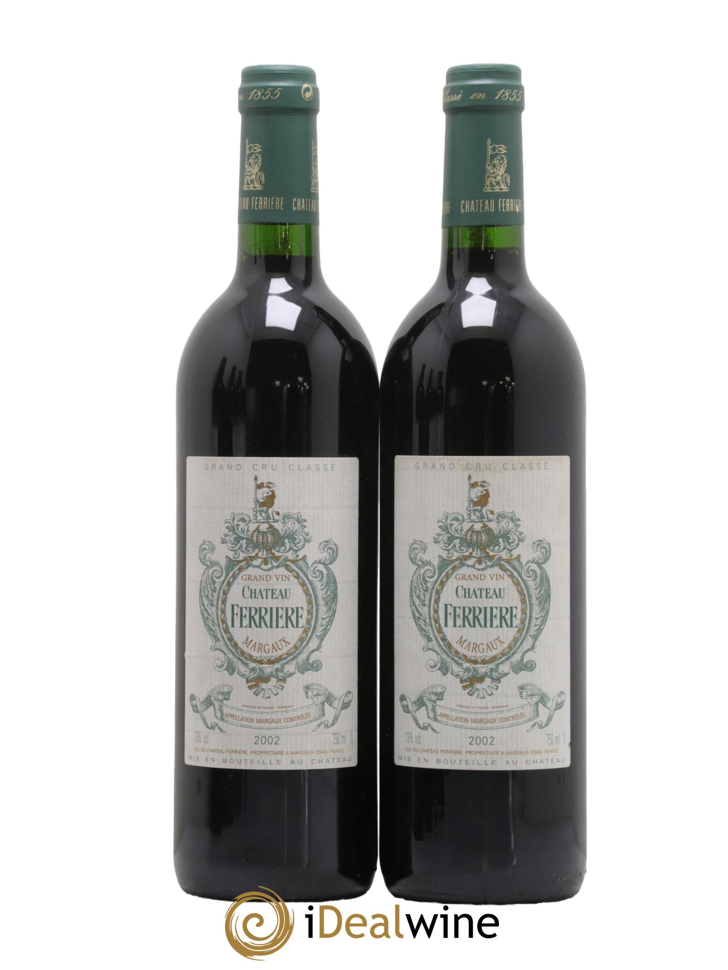 Château Ferrière 3ème Grand Cru Classé 2002 - Lot de 2 bouteilles - 0