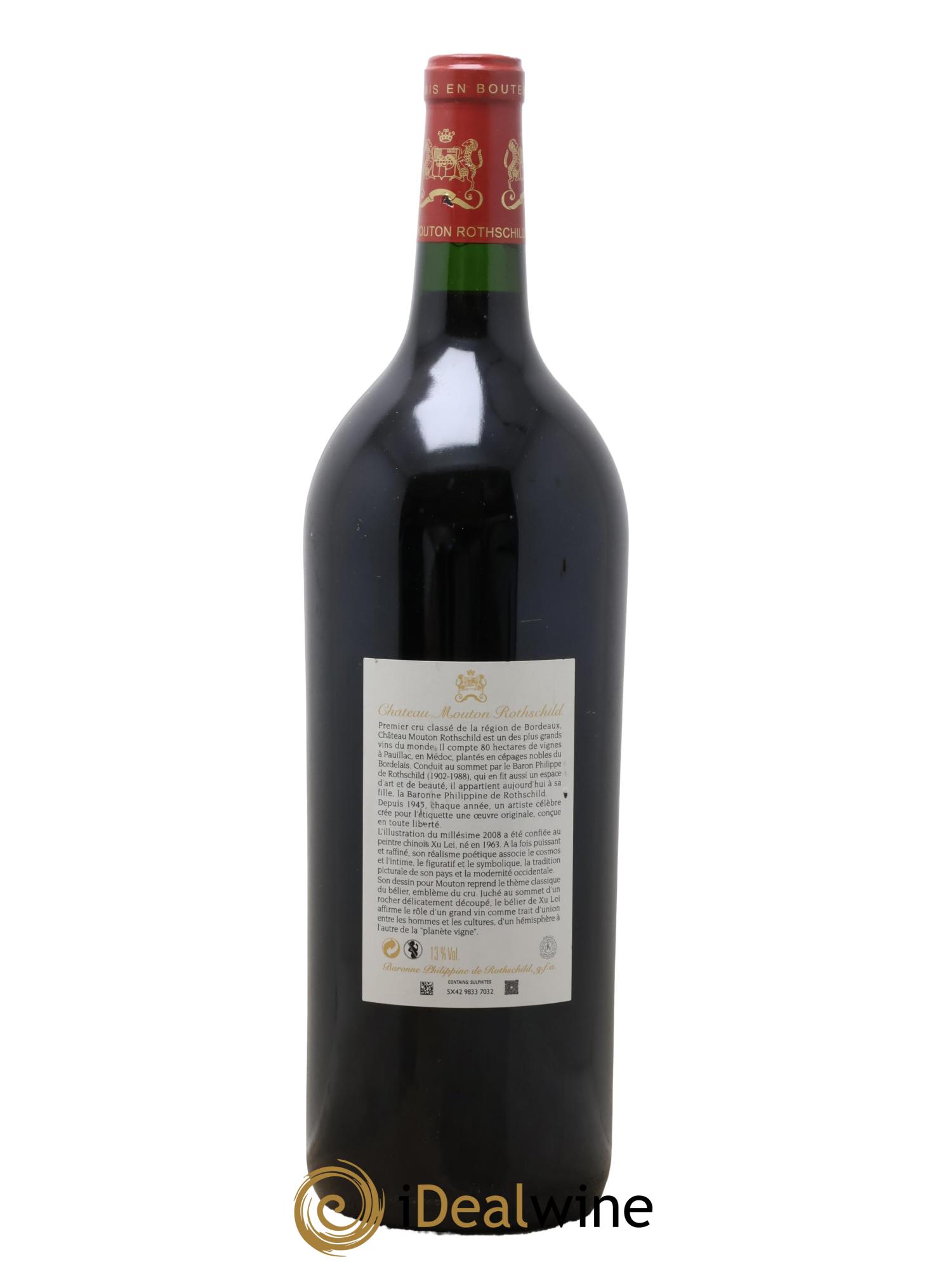 Château Mouton Rothschild 1er Grand Cru Classé 2008 - Lot de 1 magnum - 1
