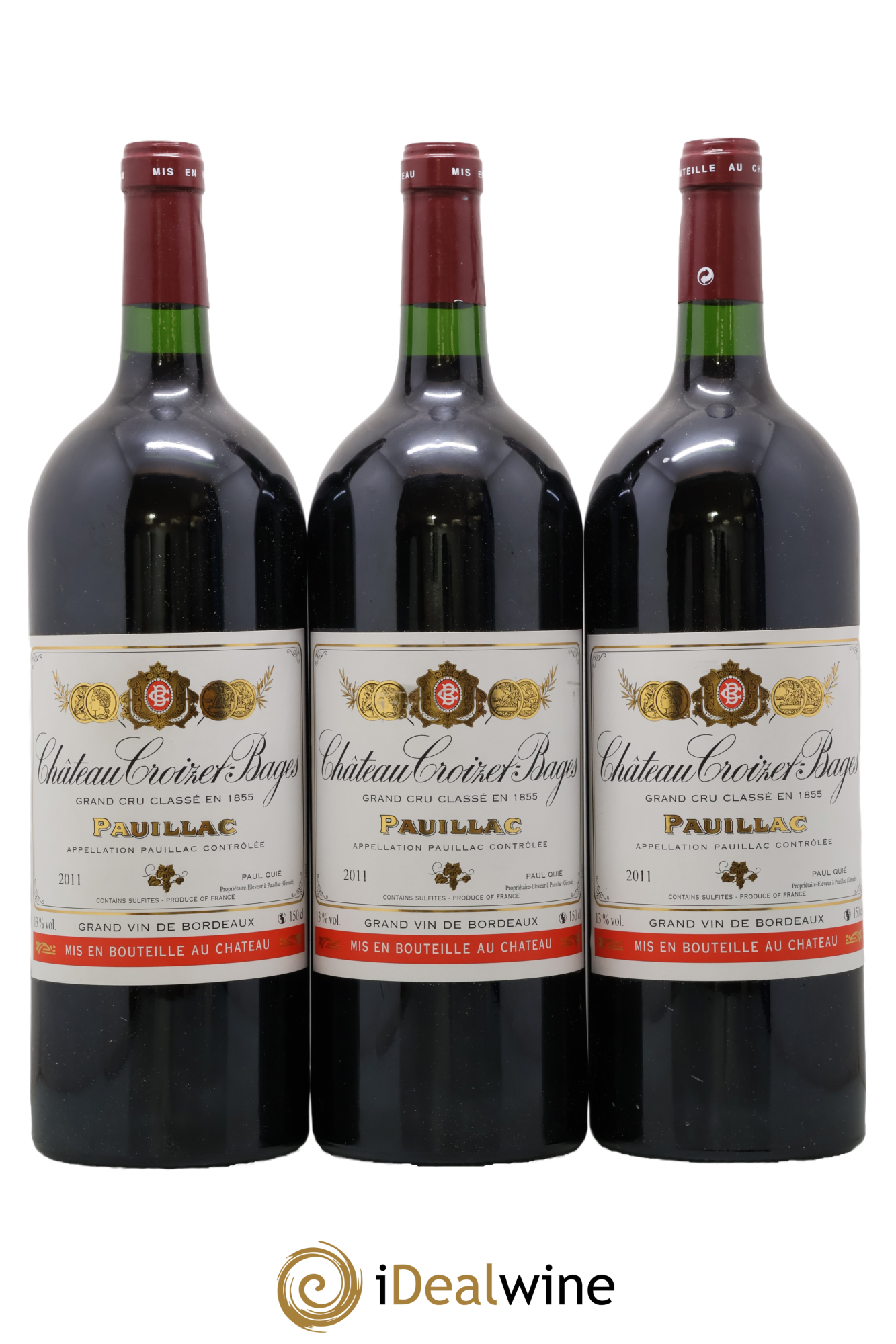 Château Croizet Bages 5ème Grand Cru Classé 2011 - Lot de 3 magnums - 0