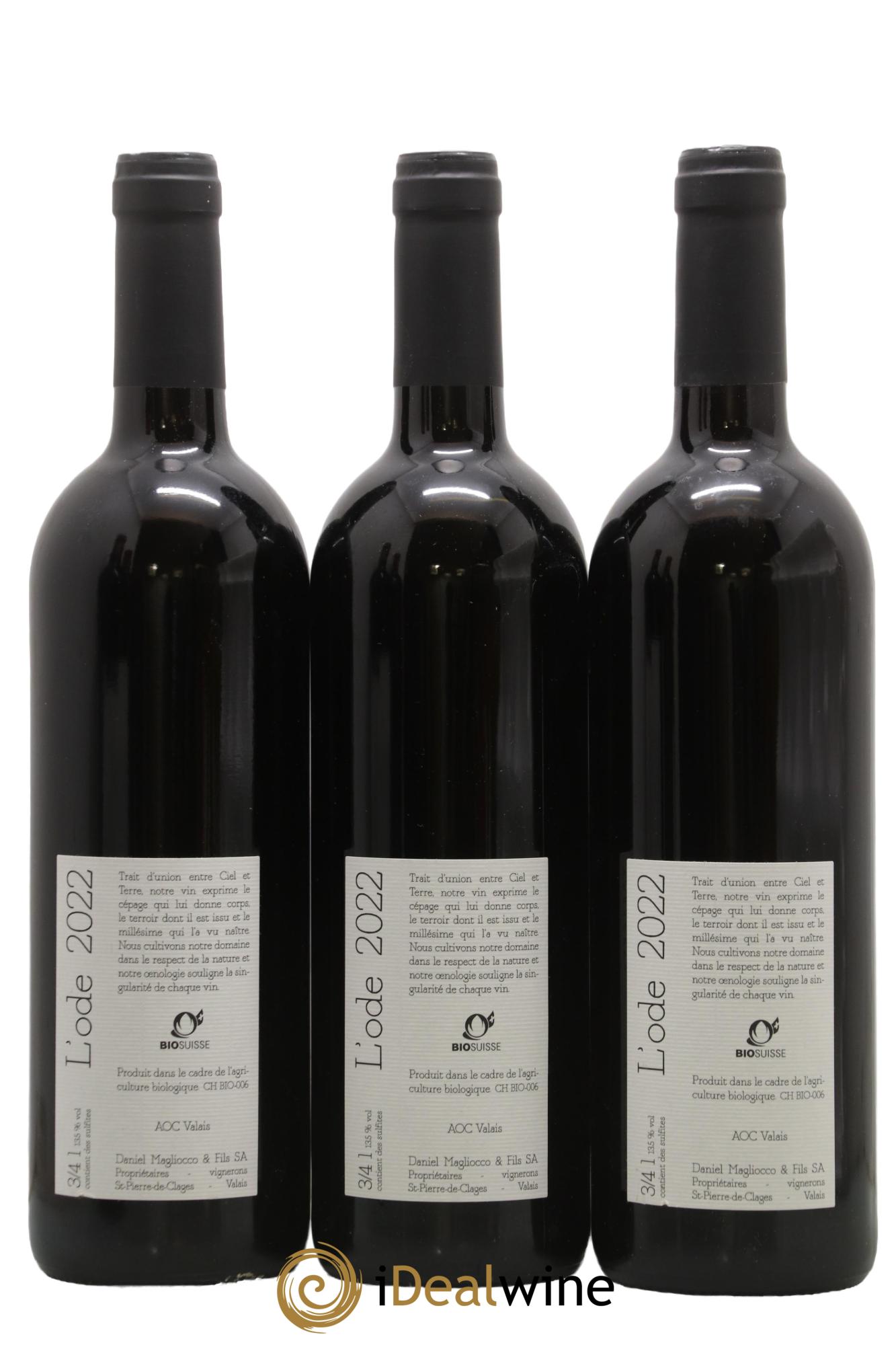 Valais Saint-Pierre-de-Clages L'Ode Daniel Magliocco & Fils 2022 - Posten von 3 Flaschen - 1