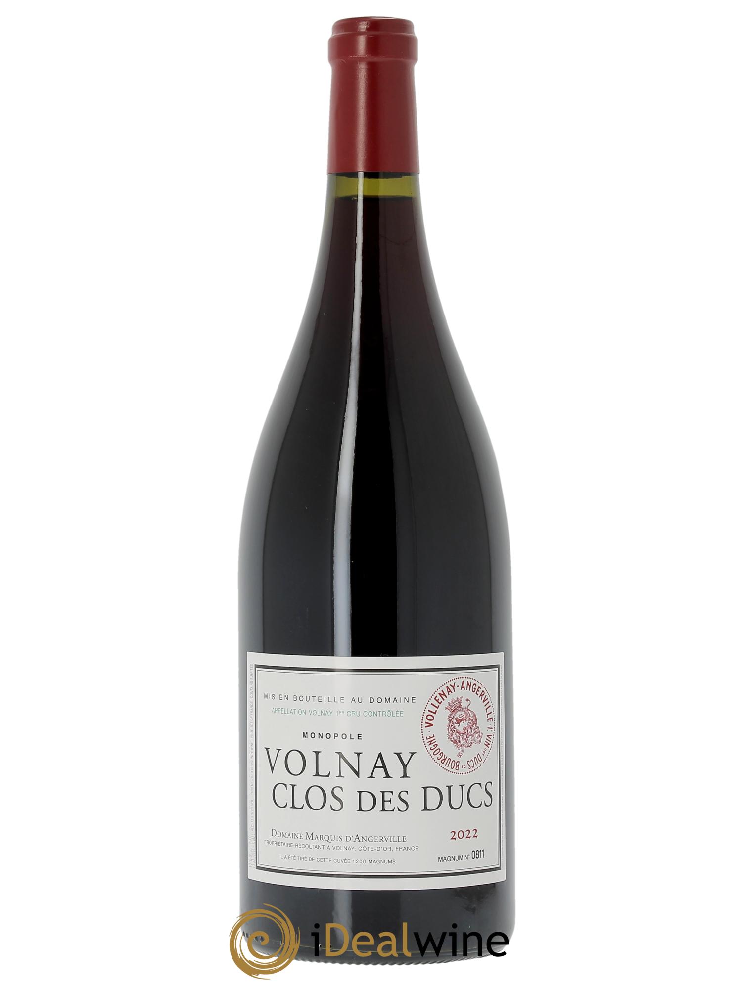 Volnay 1er Cru Clos des Ducs Marquis d'Angerville (Domaine)  2022 - Lot de 1 magnum - 1