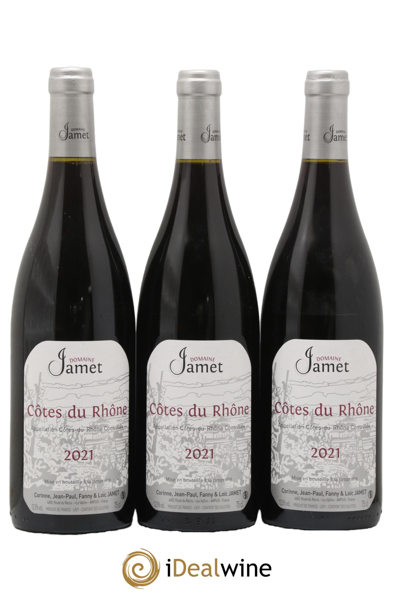 Côtes-du-Rhône Jamet (Domaine) 2021 - Lot of 3 bottles - 0