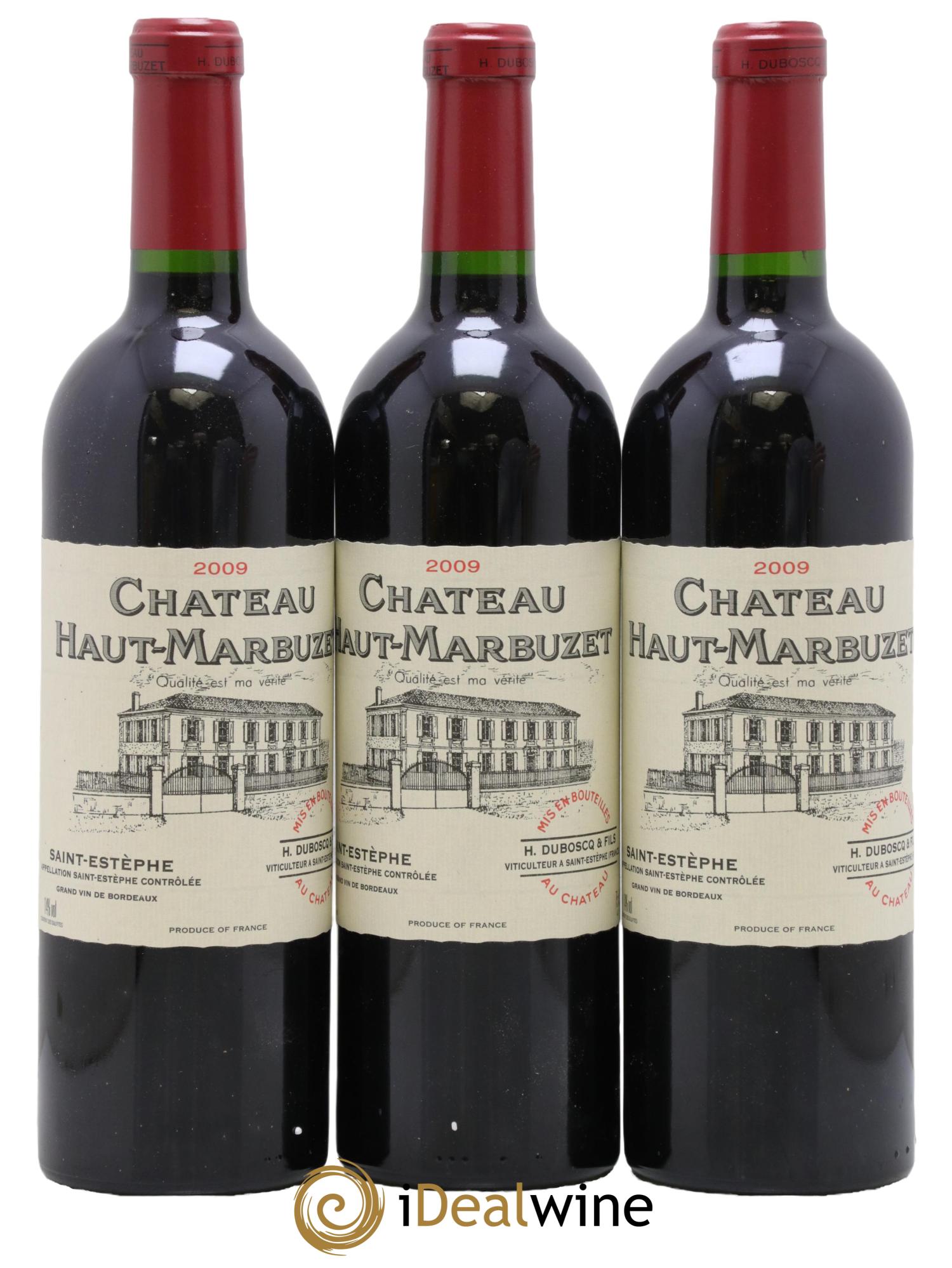Château Haut Marbuzet 2009 - Lot of 3 bottles - 0