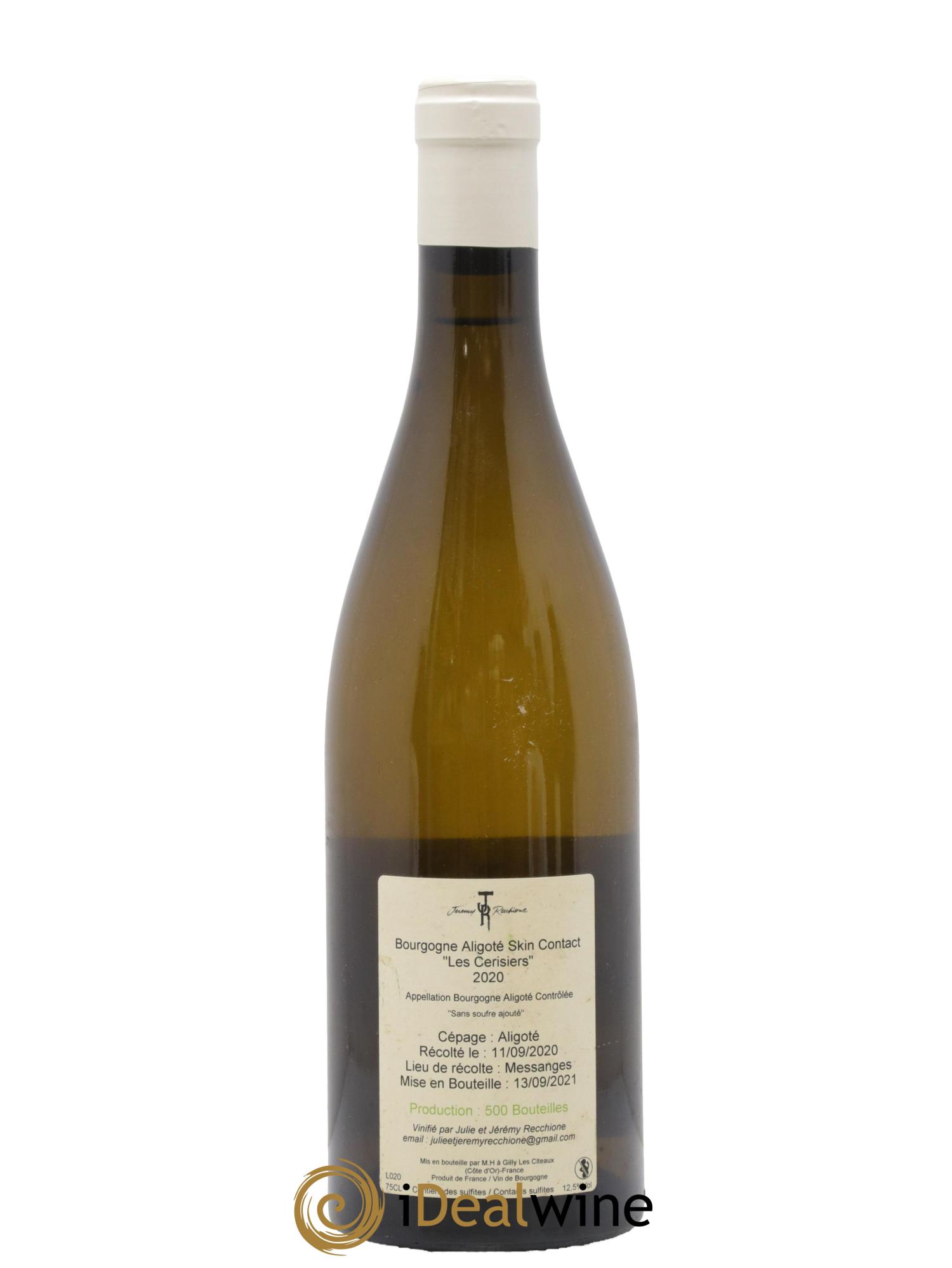Bourgogne Aligoté Skin Contact Les cerisiers Jeremy Recchione 2020 - Posten von 1 Flasche - 1