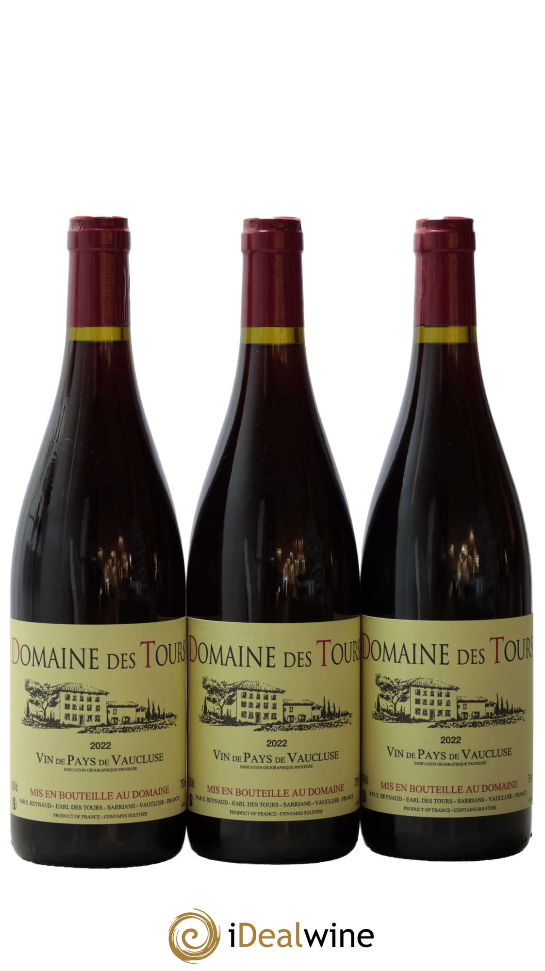 Vaucluse (Vin de Pays de Vaucluse) Domaine des Tours Emmanuel Reynaud 2022 - Lot of 3 bottles - 0