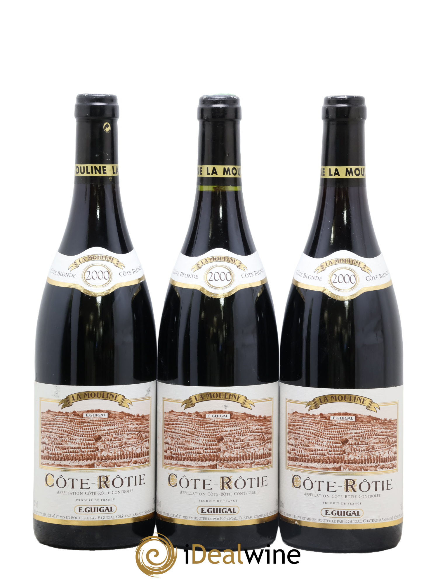 Côte-Rôtie La Mouline Guigal 2000 - Posten von 3 Flaschen - 0