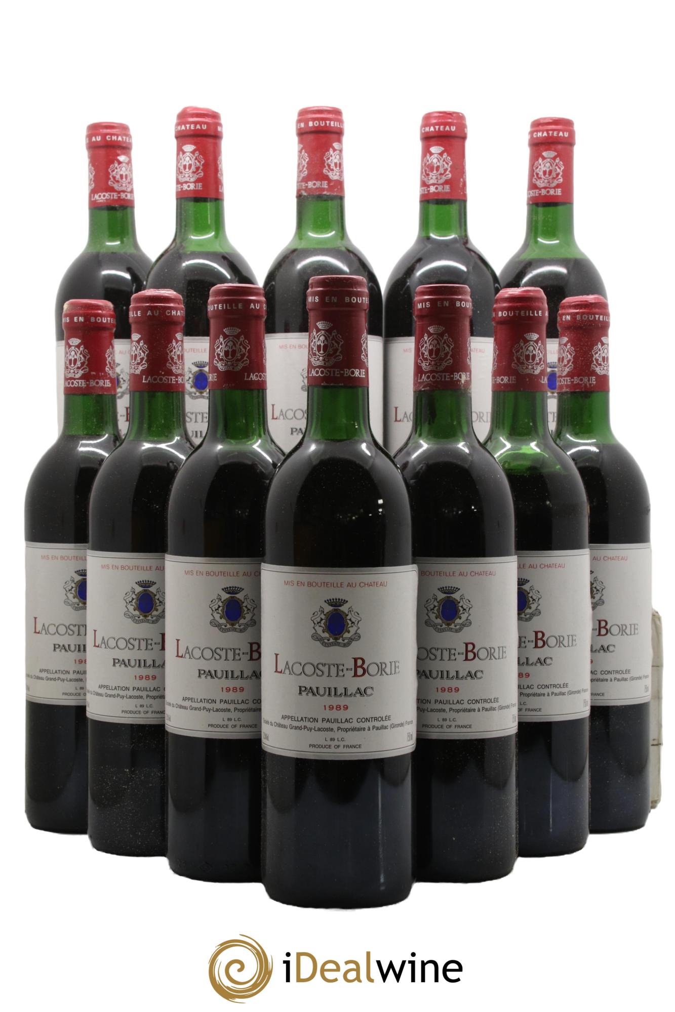 Lacoste Borie 1989 - Lot of 12 bottles - 0