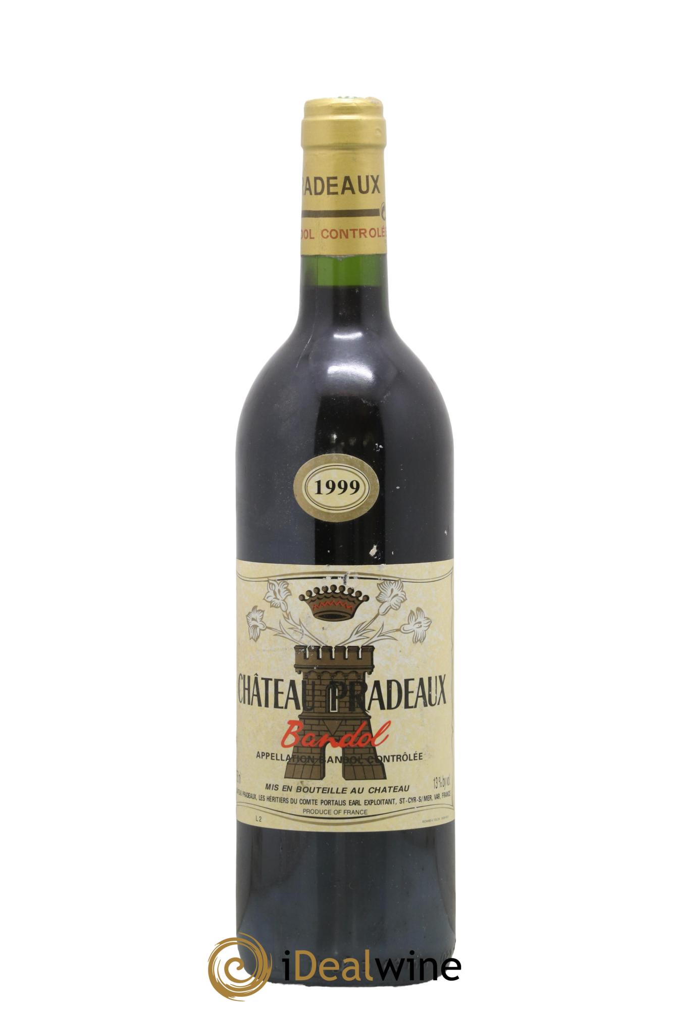 Bandol Château Pradeaux Famille Portalis 1999 - Lot de 1 bouteille - 0