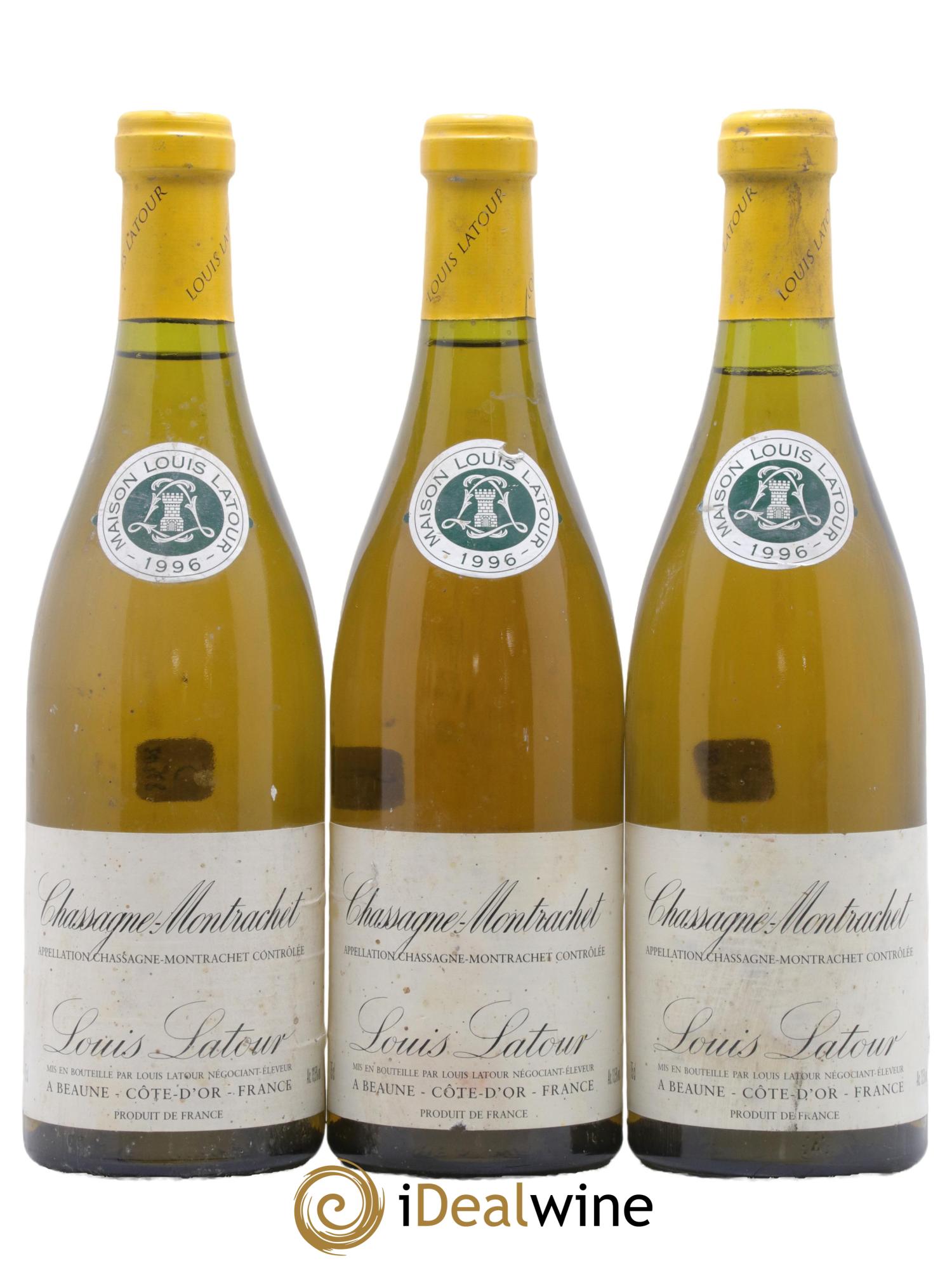 Chassagne-Montrachet Louis Latour 1996 - Lot de 3 bouteilles - 0