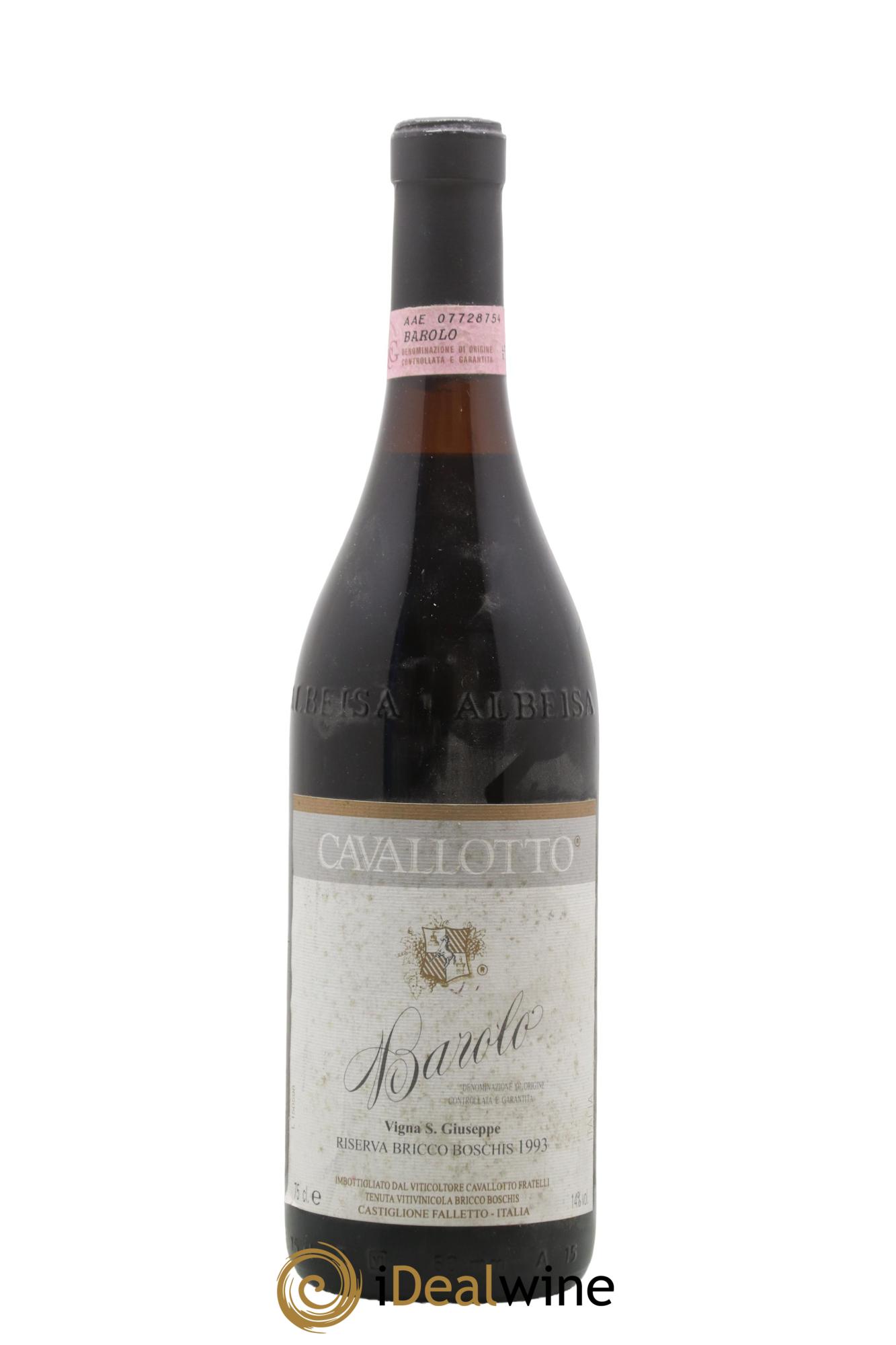 Barolo DOCG Cavallotto Riserva Vigna San Giuseppe Cavallotto Bricco Boschis 1993 - Lot of 1 bottle - 0