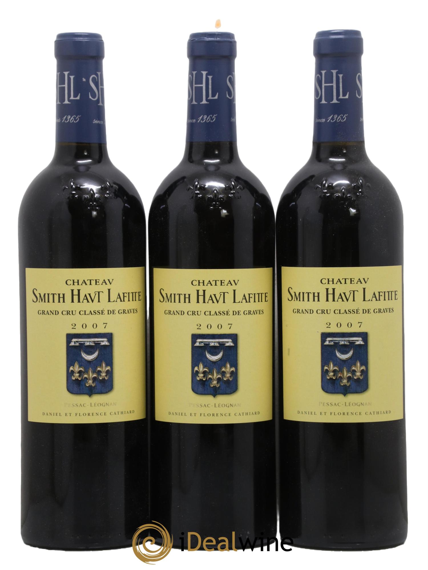 Château Smith Haut Lafitte Cru Classé de Graves 2007 - Lot of 3 bottles - 0