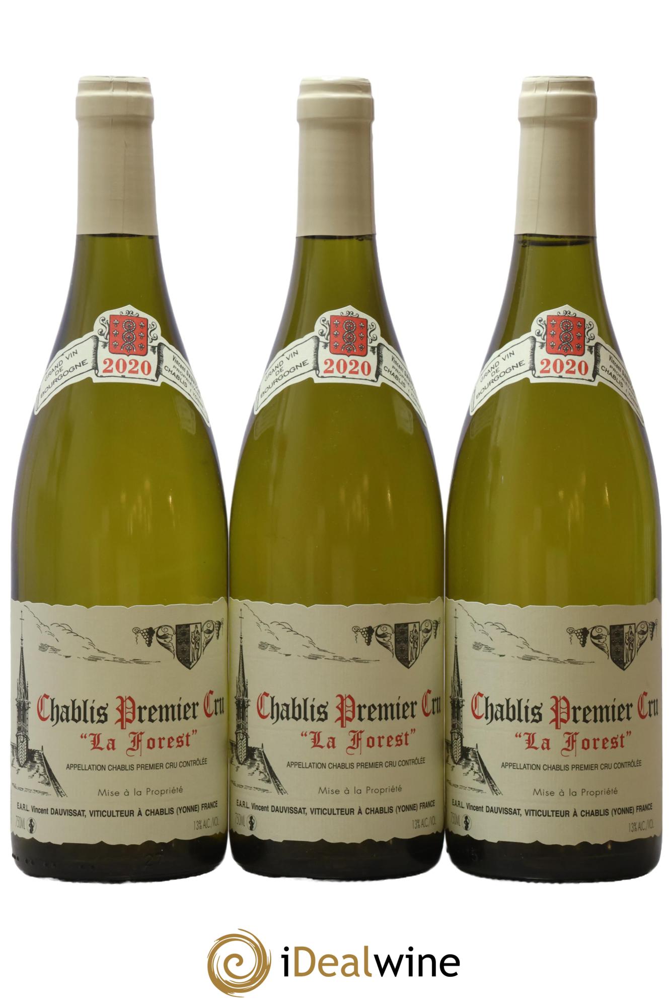 Chablis 1er Cru La Forest Vincent Dauvissat (Domaine) 2020 - Posten von 3 Flaschen - 0