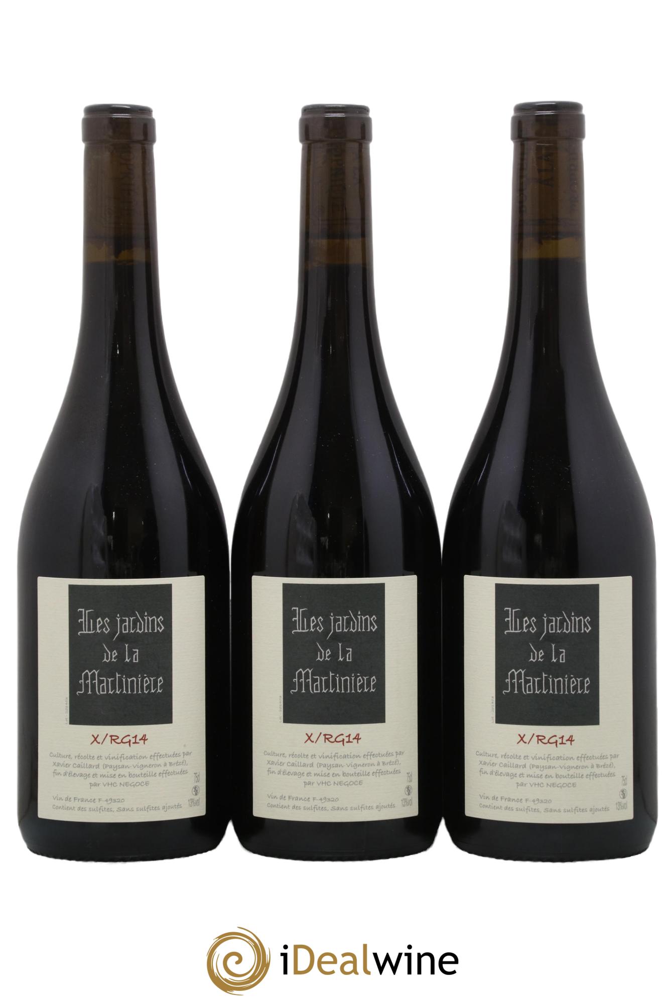 Vin de France X/RG14 Les Jardins de la Martinière 2014 - Lot of 3 bottles - 0