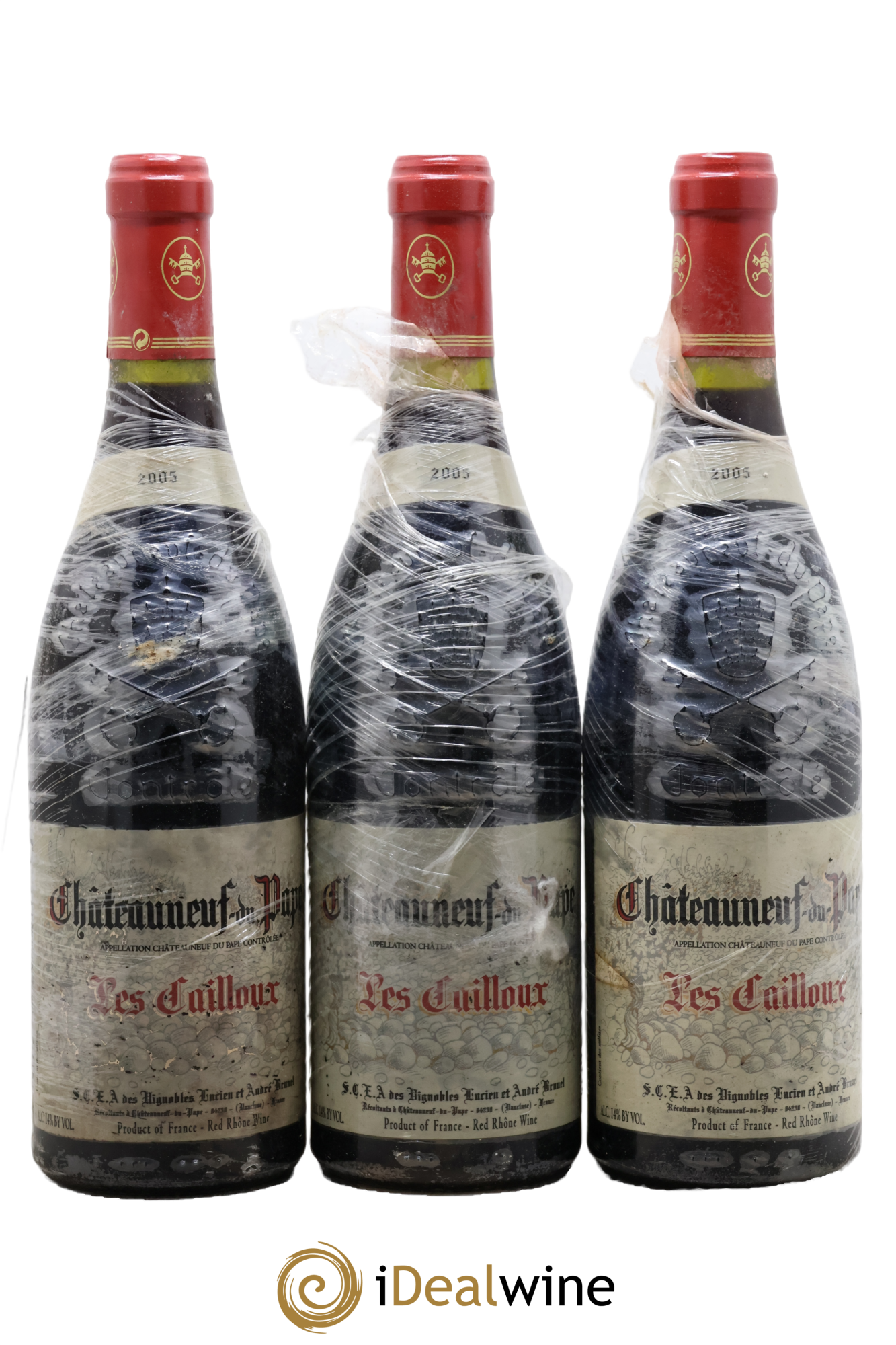 Châteauneuf-du-Pape Les Cailloux André Brunel 2005 - Lot of 3 bottles - 0