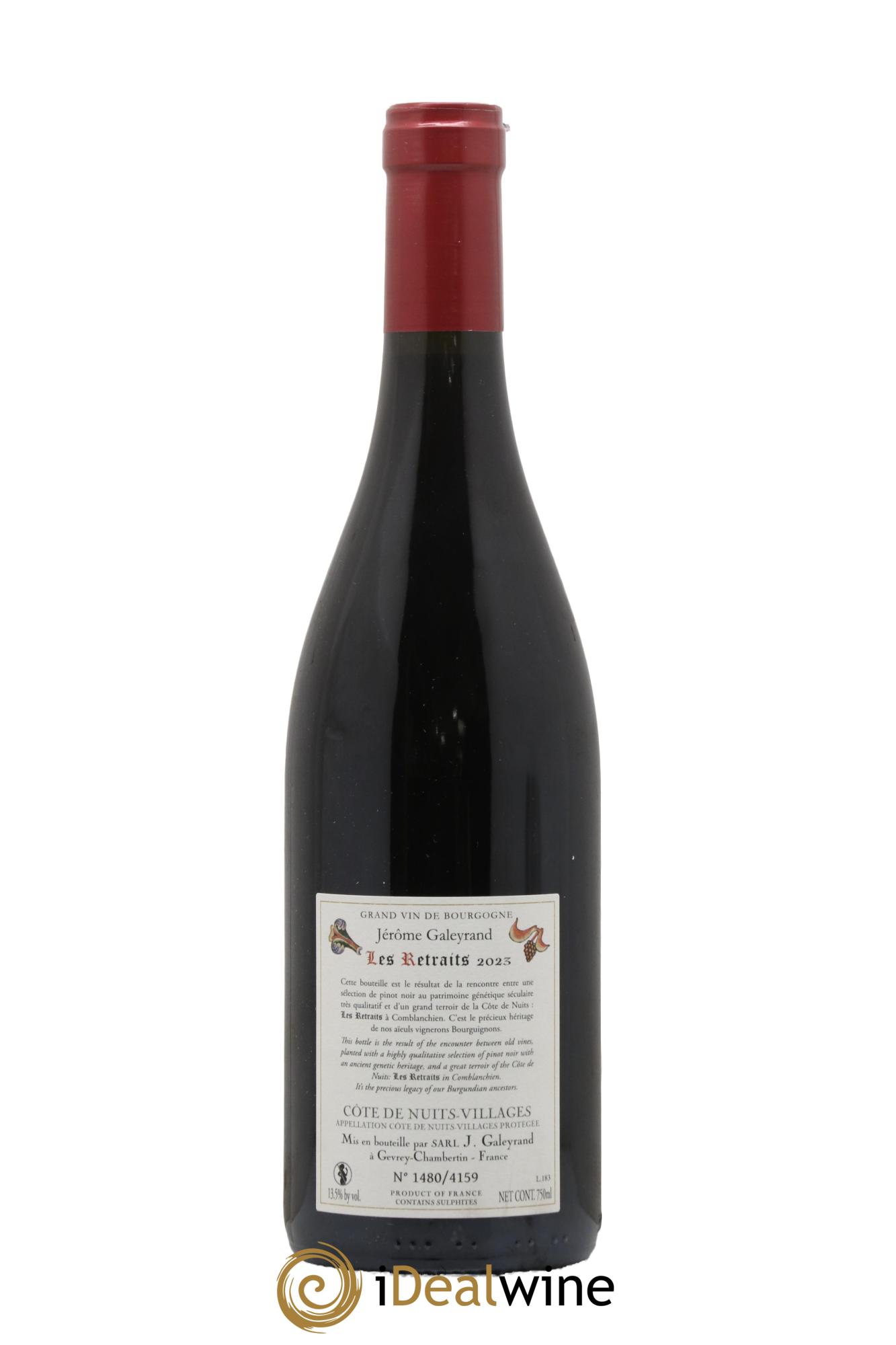 Côte de Nuits-Villages Les Retraits Jérôme Galeyrand 2023 - Lot de 1 bouteille - 1