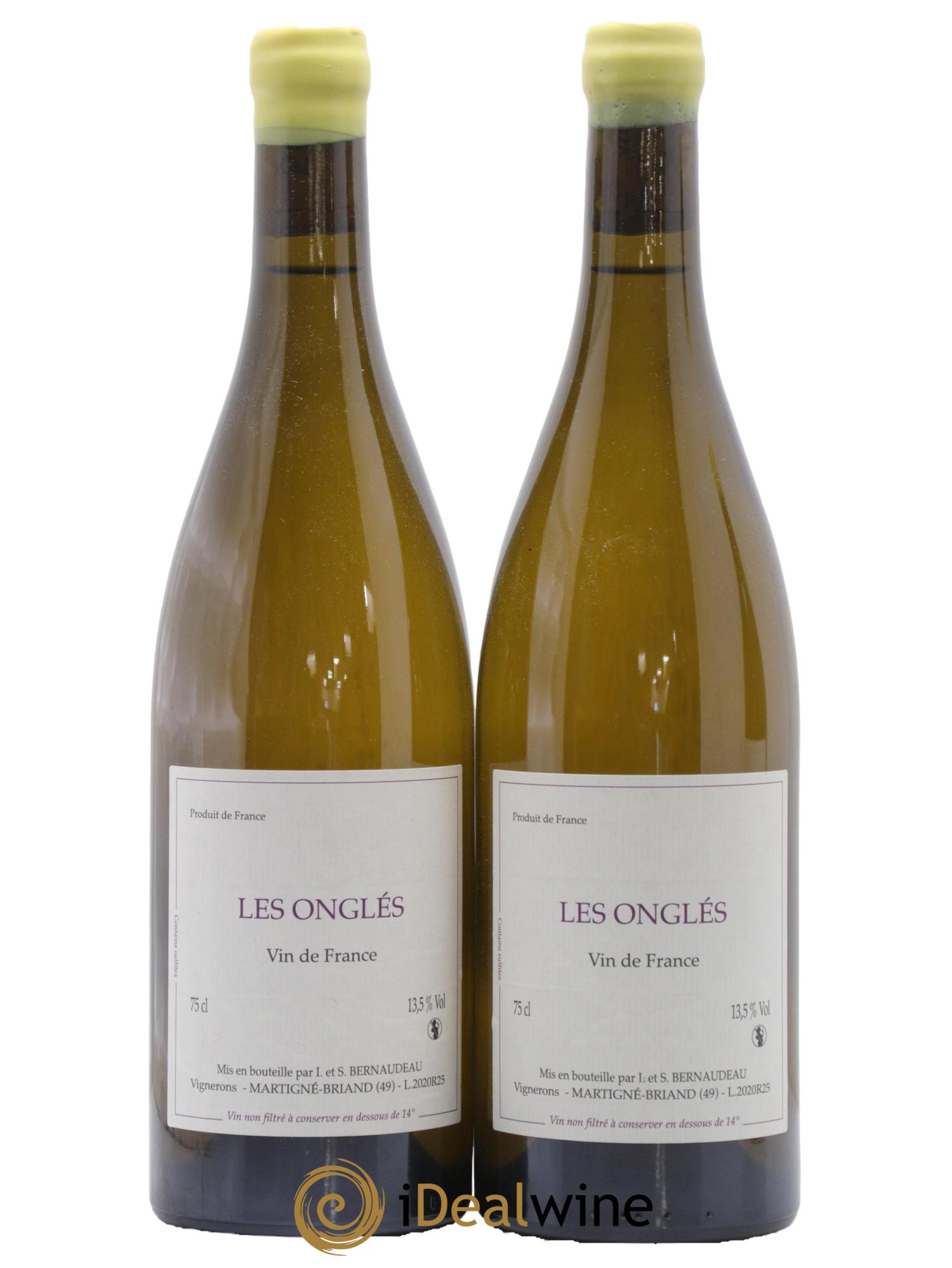 Vin de France Les Onglés Stéphane Bernaudeau 2020 - Lot de 2 bouteilles - 0
