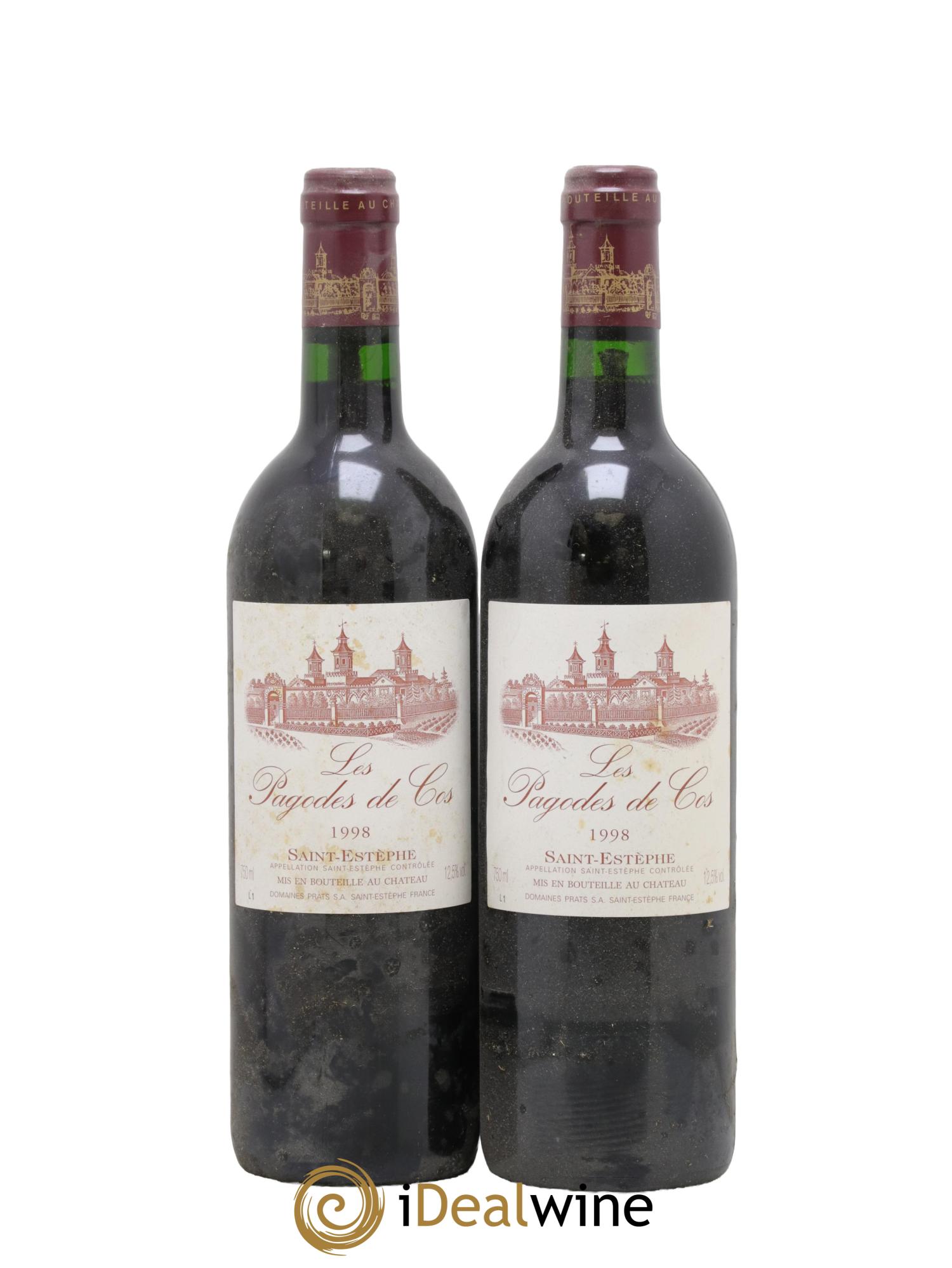 Les Pagodes de Cos Second Vin 1998 - Posten von 2 Flaschen - 0
