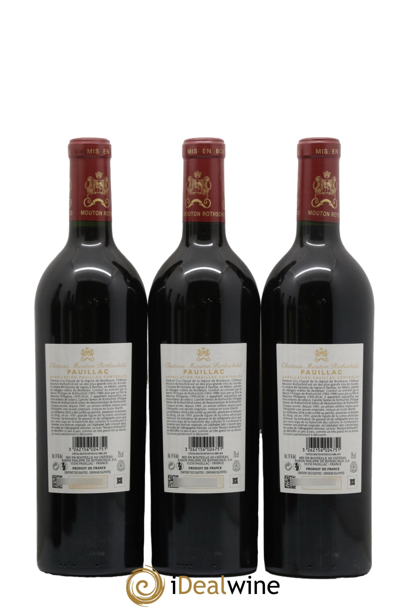 Château Mouton Rothschild 1er Grand Cru Classé 2018 - Lot de 6 bouteilles - 2