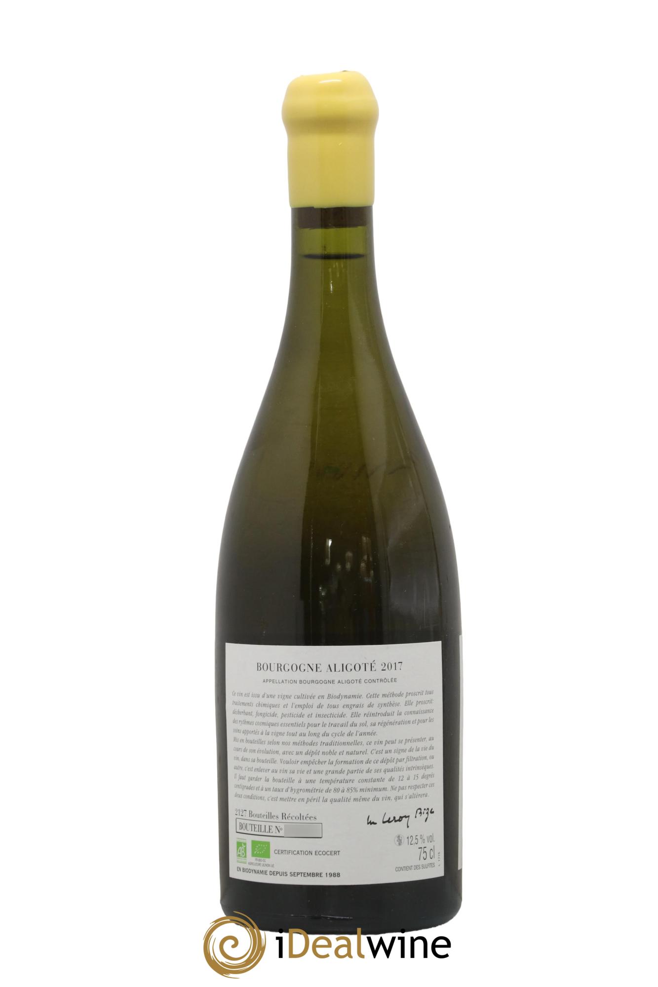 Bourgogne Aligoté Sous Chatelet d'Auvenay (Domaine) 2017 - Lot de 1 bouteille - 1
