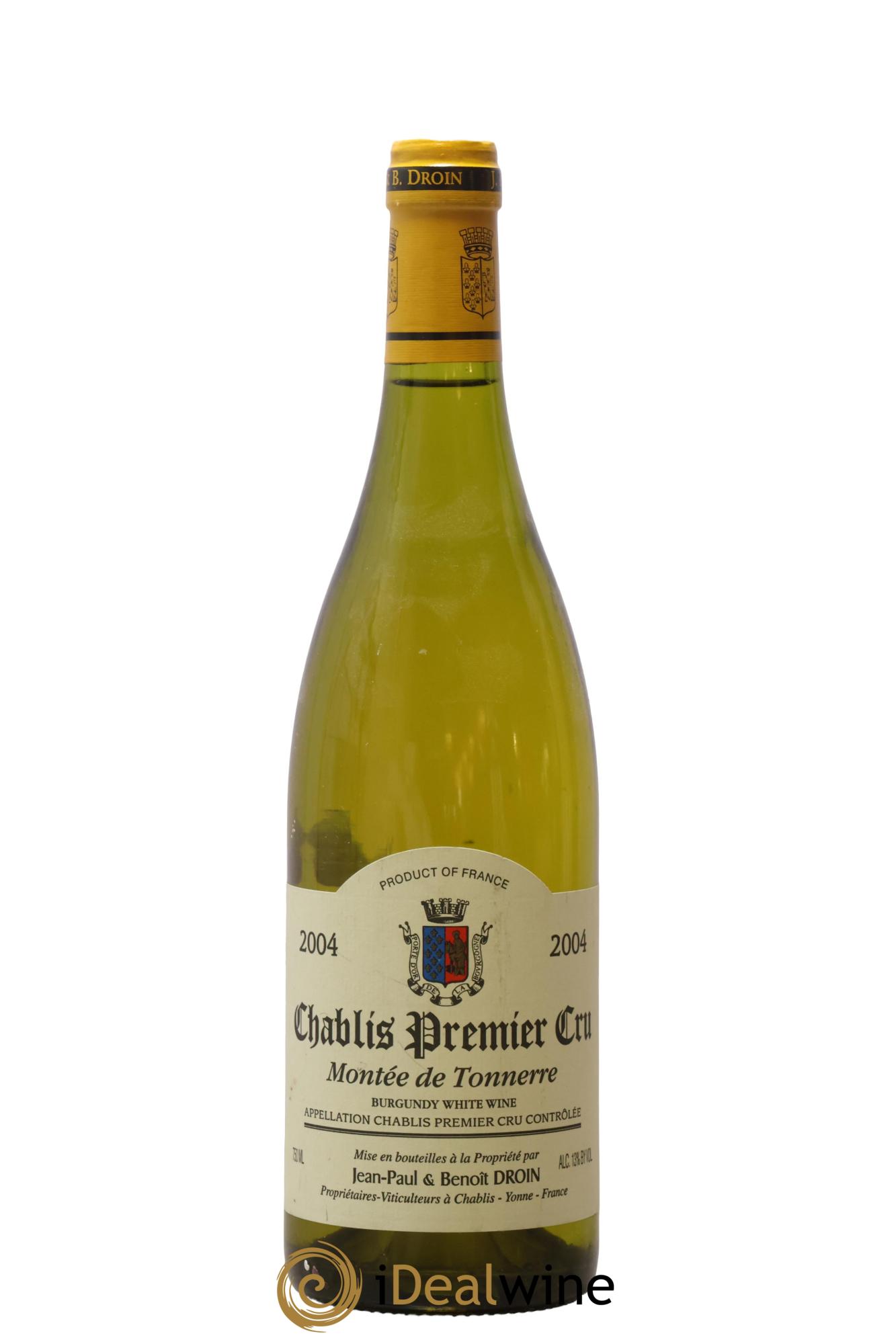 Chablis 1er Cru Montée de Tonnerre Jean-Paul & Benoît Droin (Domaine) 2004 - Lotto di 1 bottiglia - 0