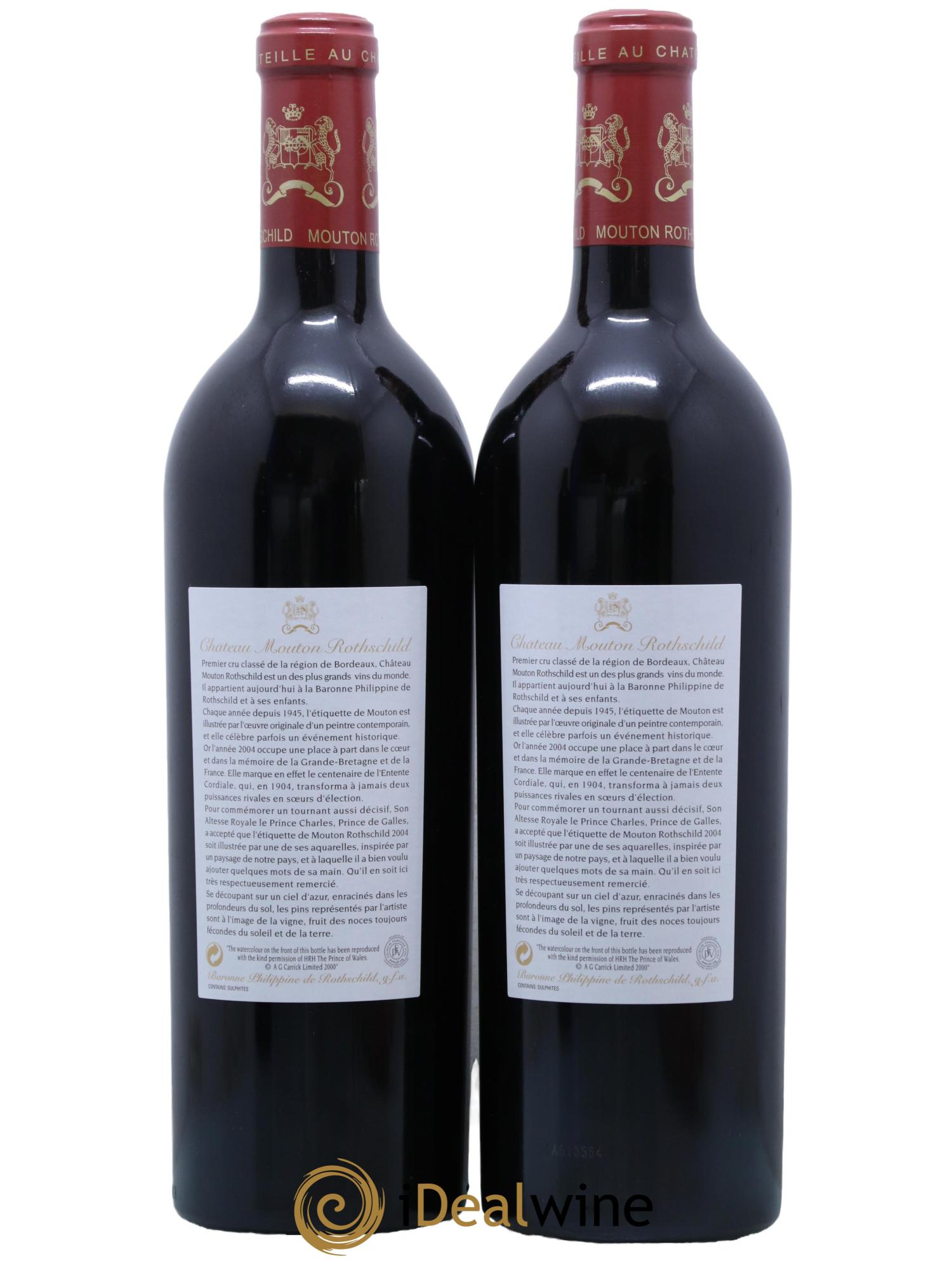 Château Mouton Rothschild 1er Grand Cru Classé 2004 - Lot de 2 bouteilles - 1