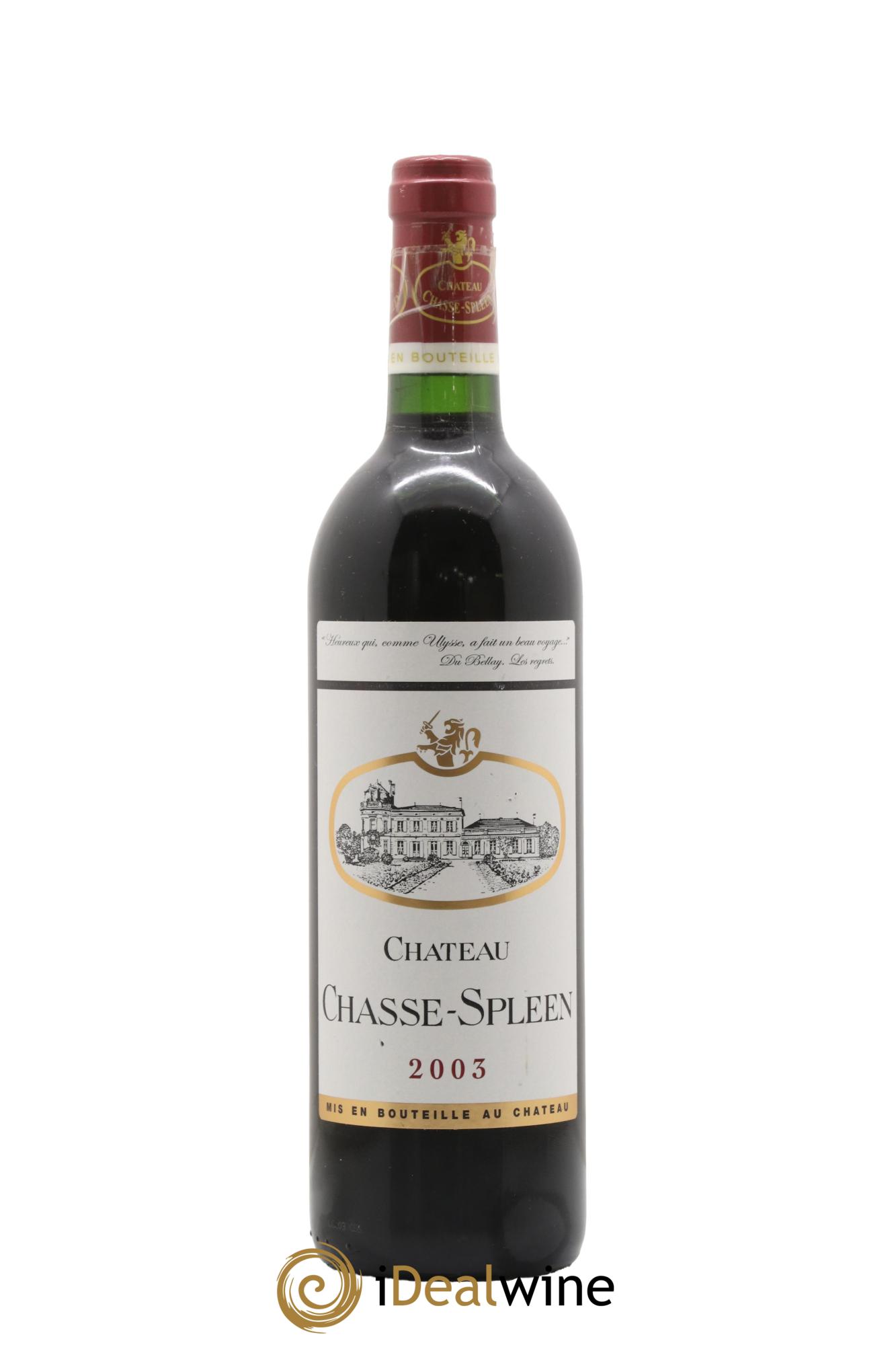 Château Chasse Spleen 2003 - Lot de 1 bouteille - 0