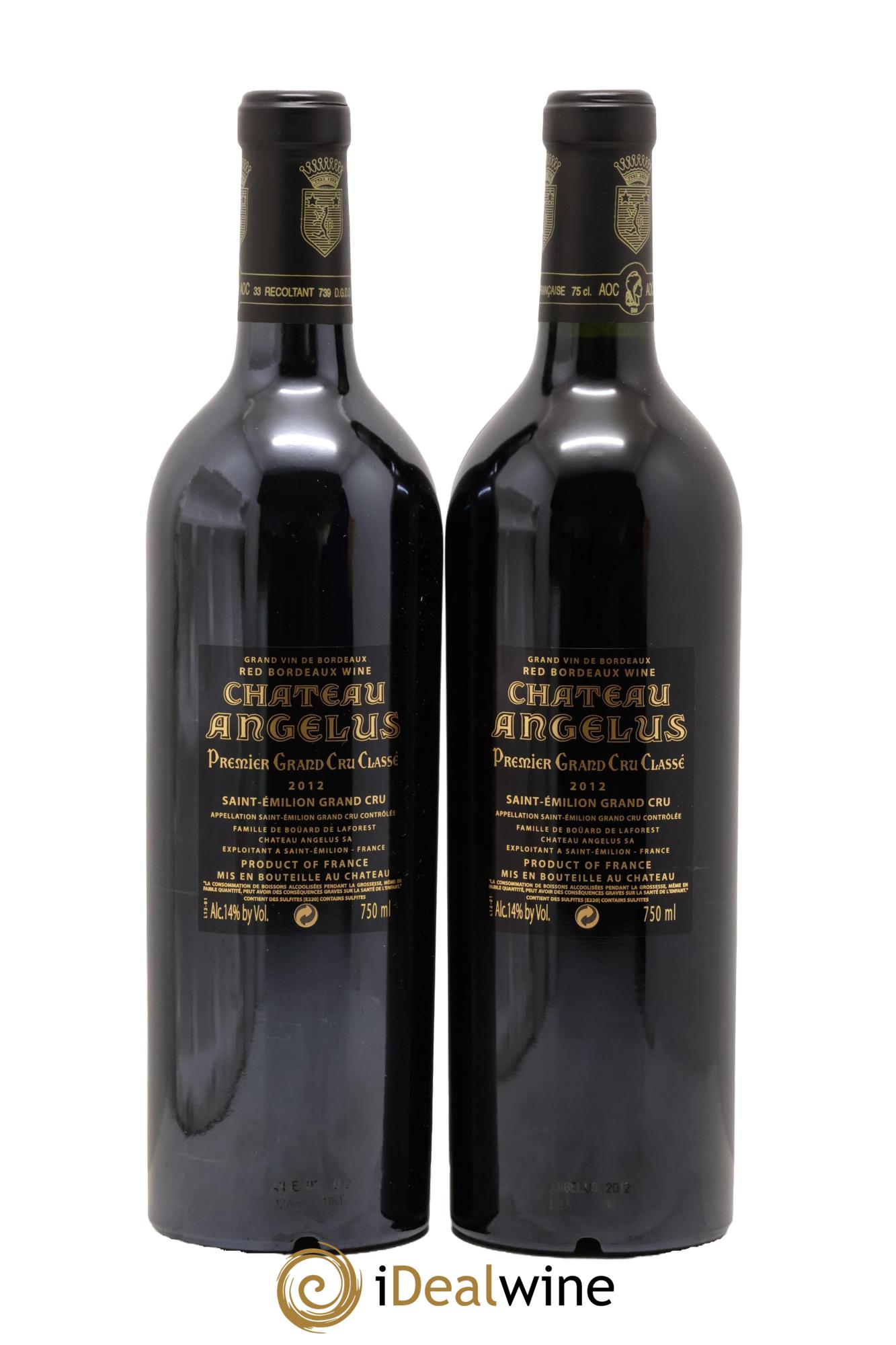 Château Angélus 1er Grand Cru Classé A 2012 - Lot of 2 bottles - 1