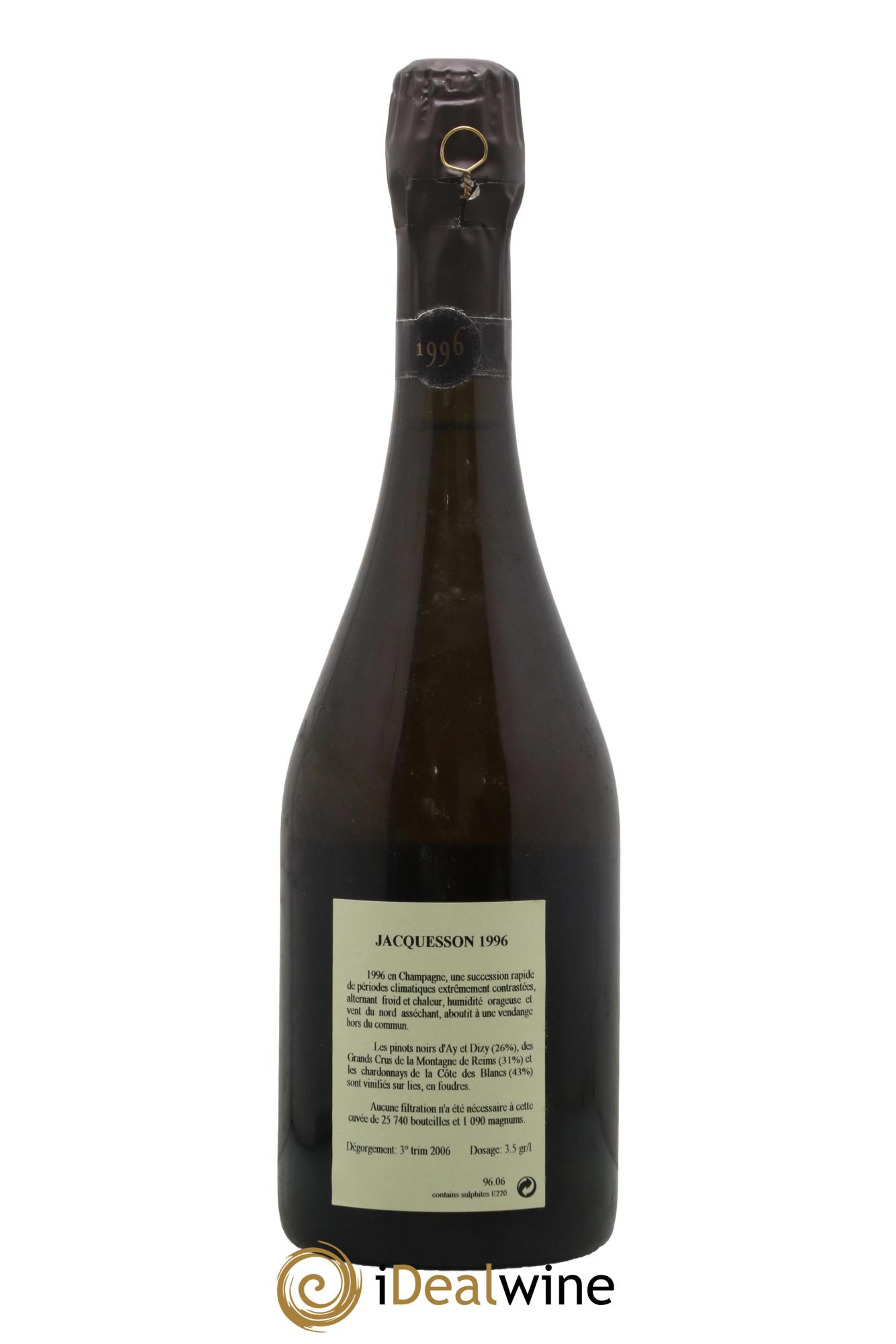 Millésimé Jacquesson 1996 - Lot de 1 bouteille - 1
