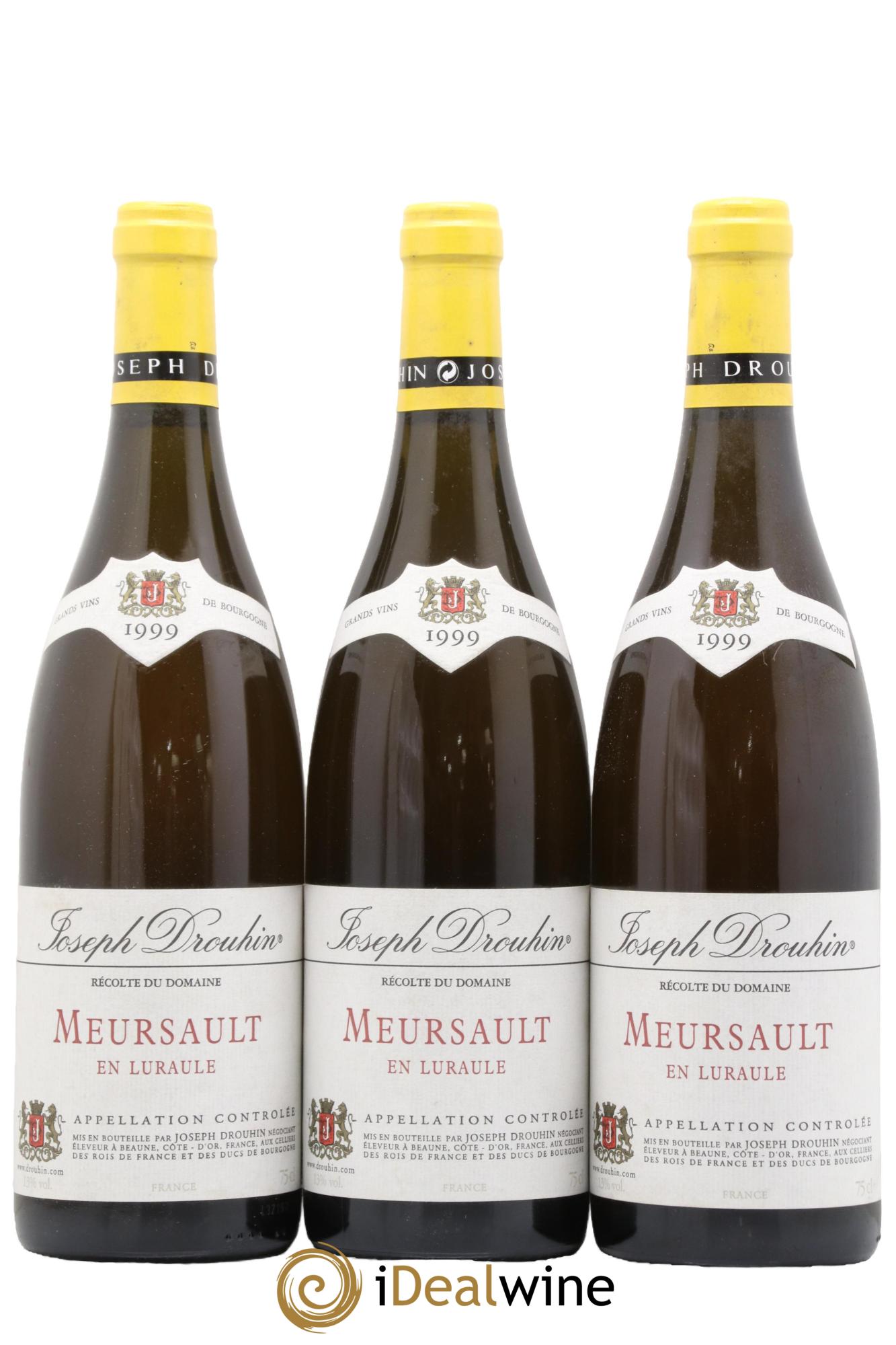 Meursault En Luraule Joseph Drouhin 1999 - Lot de 3 bouteilles - 0